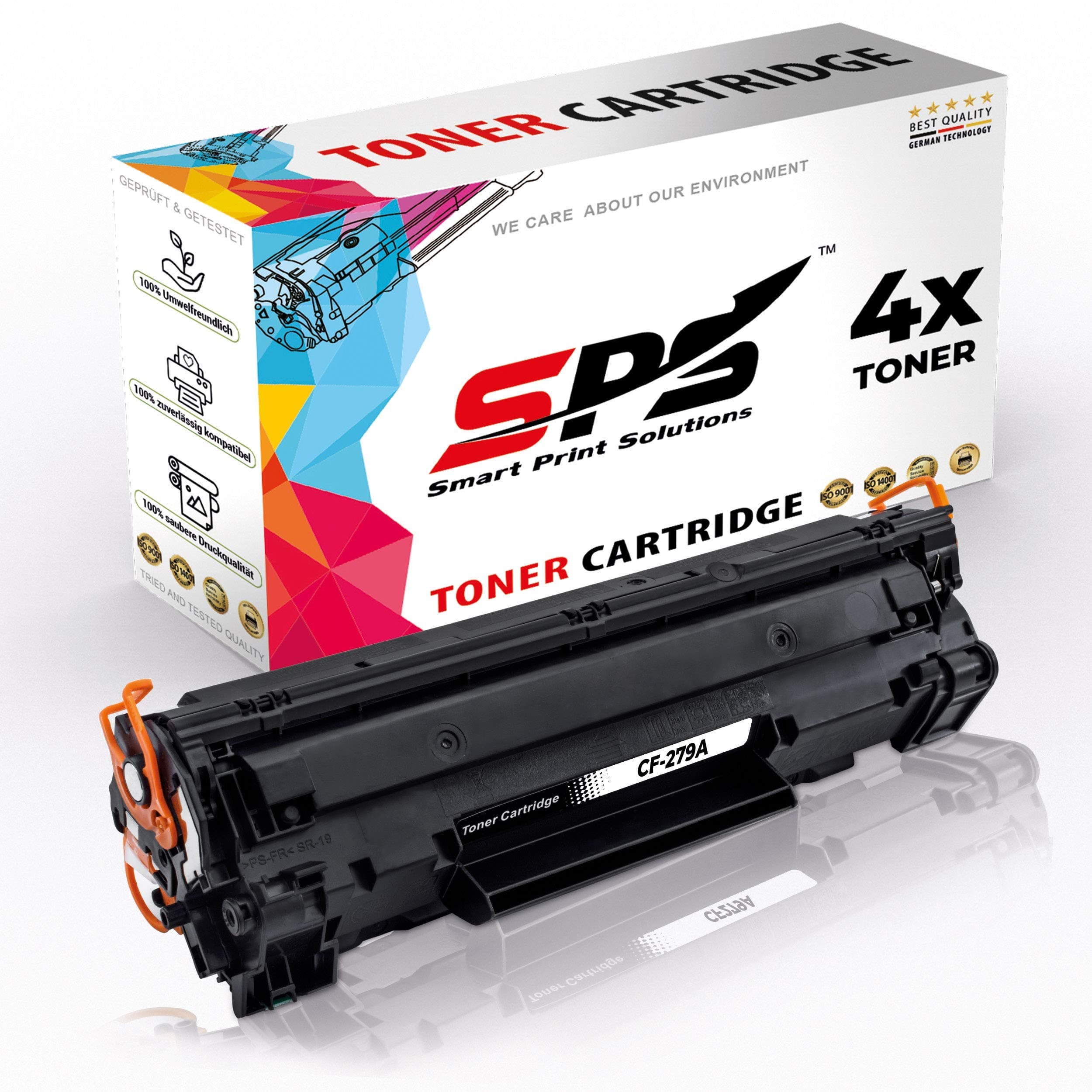 Smart Print Solutions 4x SPS Black CF279A 79A Laser Toner Cartridge is Compatible for HP LaserJet Pro M12 M12a M12af M12 Series M12w M26a M26nw.
