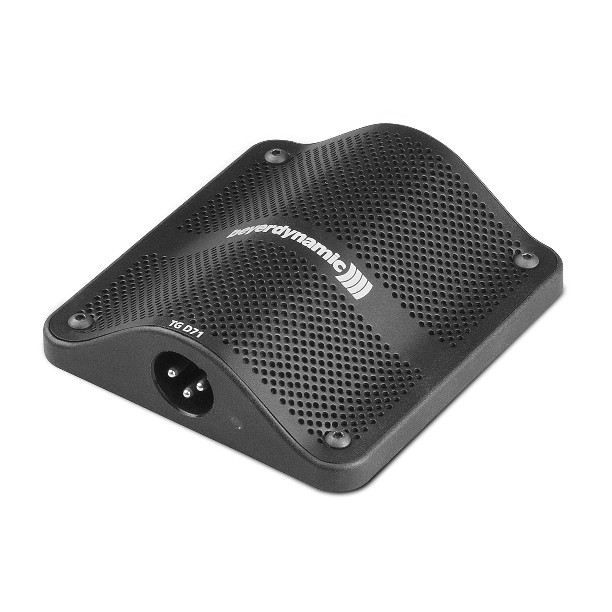 TG D71C Rugged Semi-Cardioid Condenser Boundary Microphone for Kick Drum, Bass Drums, Other Drums, Cajon, Percussion and Piano. Phantom Power, XLR Connector, Made in Germany, Black.