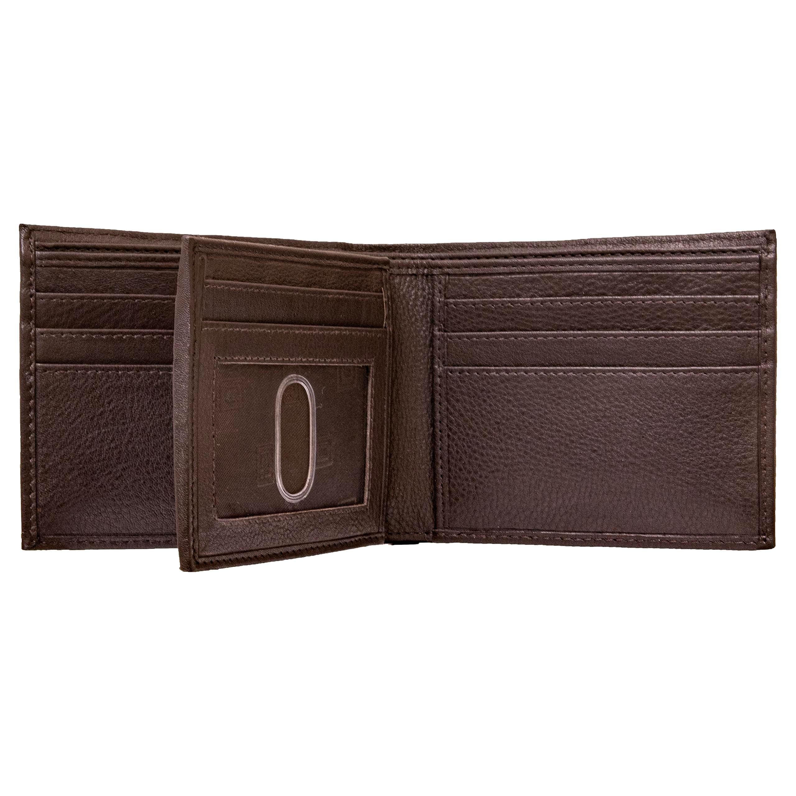 ID Stronghold Extra Capacity Bifold Wallet for Men - RFID Blocking Genuine Leather Wallet