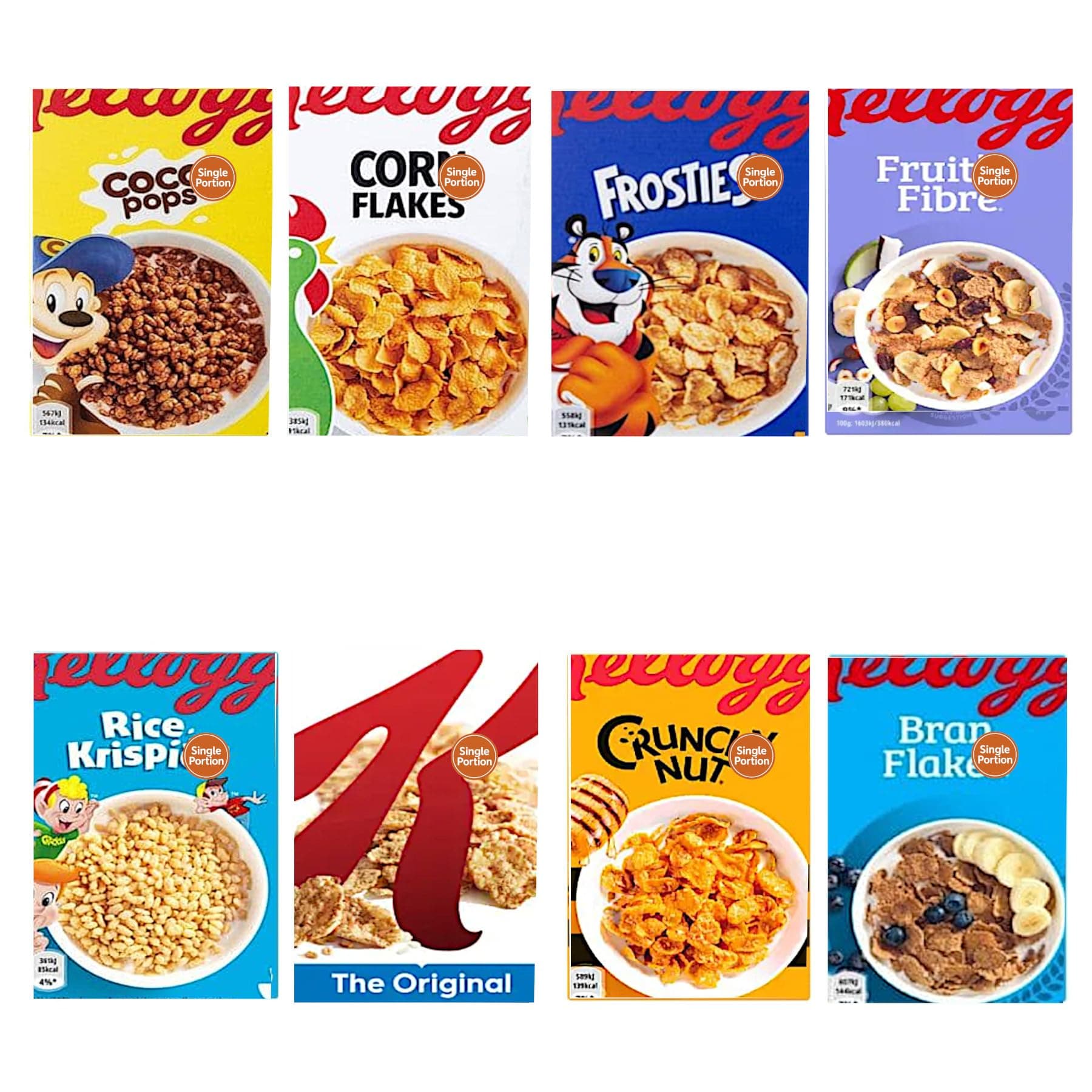 – Breakfast Cereal Mini Box Variety Pack - with 8 Single Serve Portion of Classic Breakfast Favourites (226g Total)