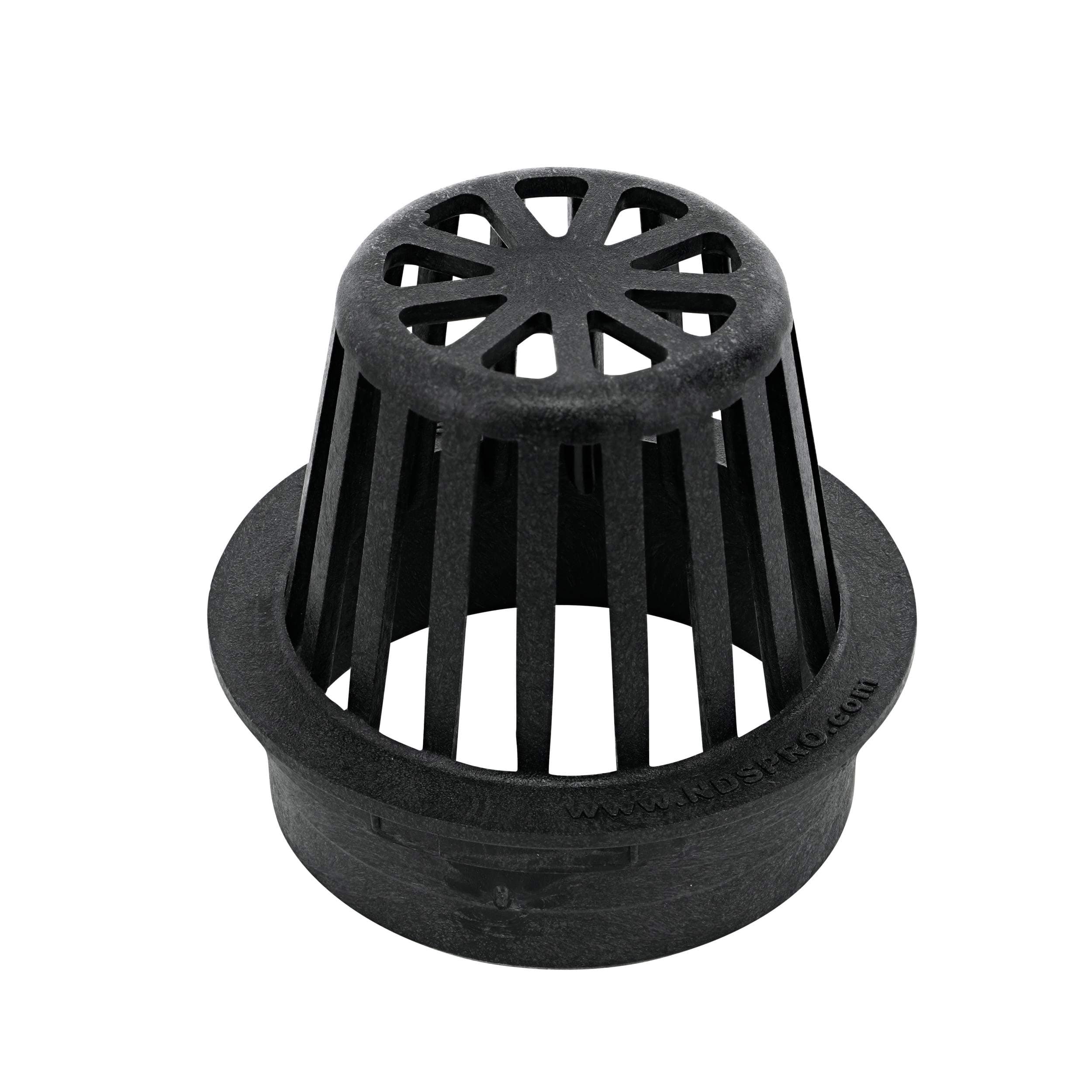 NDS 78 4" Atrium Grate, Black Fits 4 in. Drain Pipes & Fittings, 4"