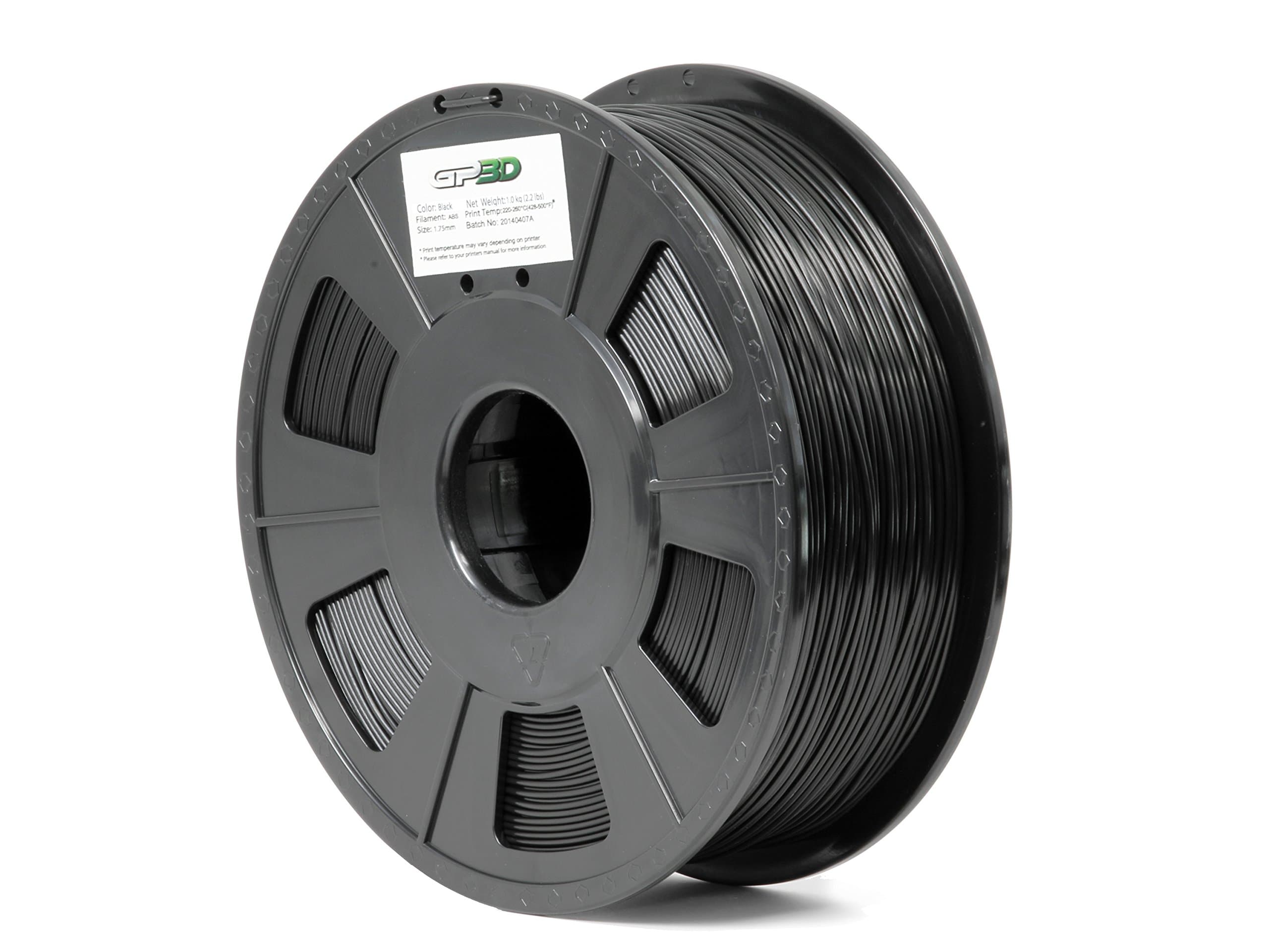 GP3D Black - ABS-1.75MM-3D Filament - Black - 68.9 mil Filament