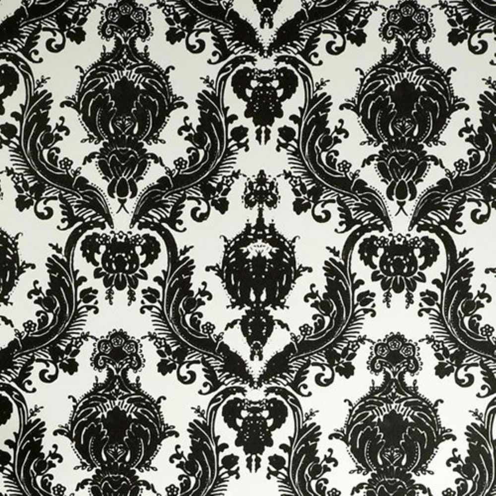 Tempaper Designs DA 005 Damsel Self-Adhesive Temporary Wallpaper, White and Black