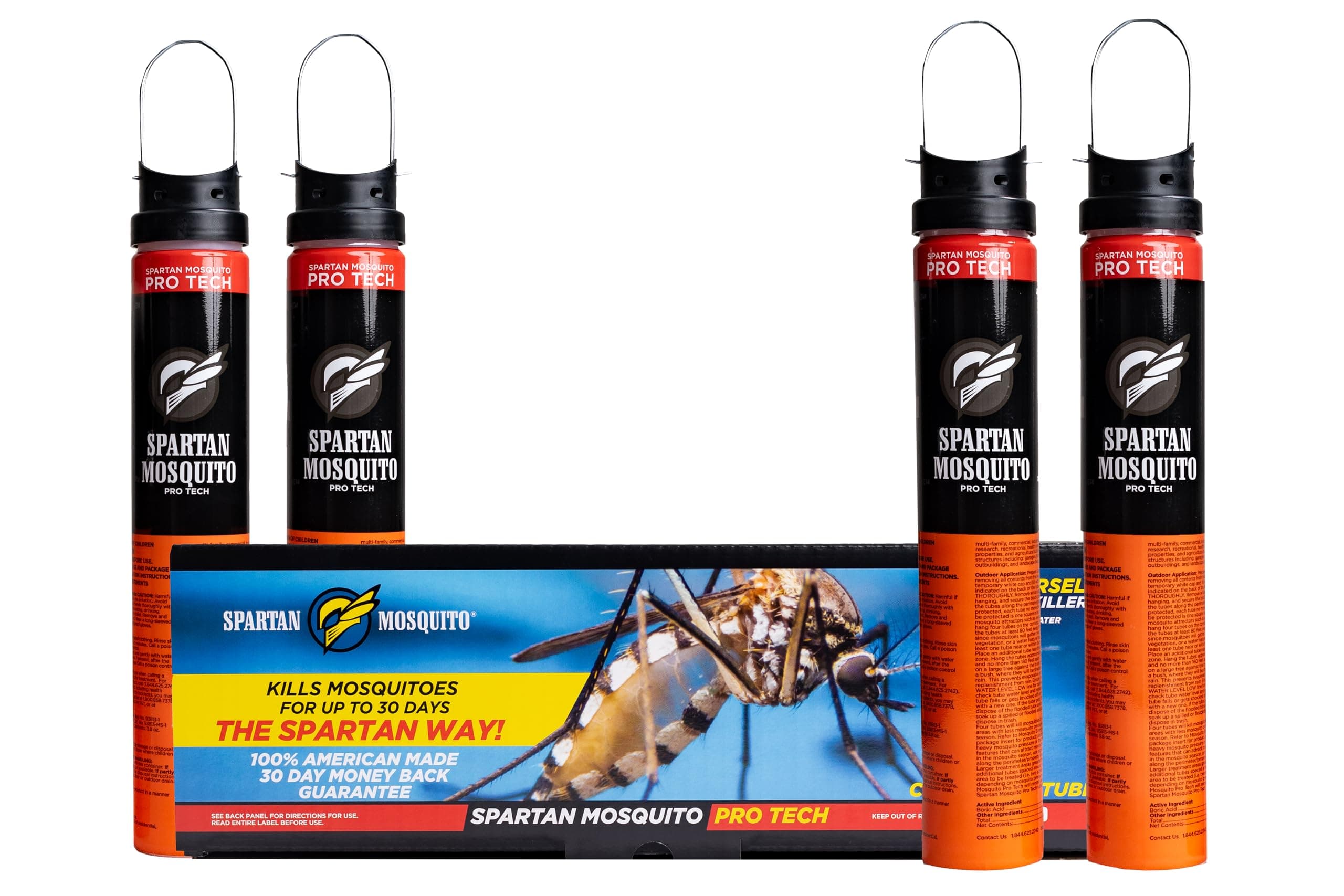 Spartan Mosquito Pro Tech - 1 Acre Pack 4 Tubes (2 Boxes) 100% American Made