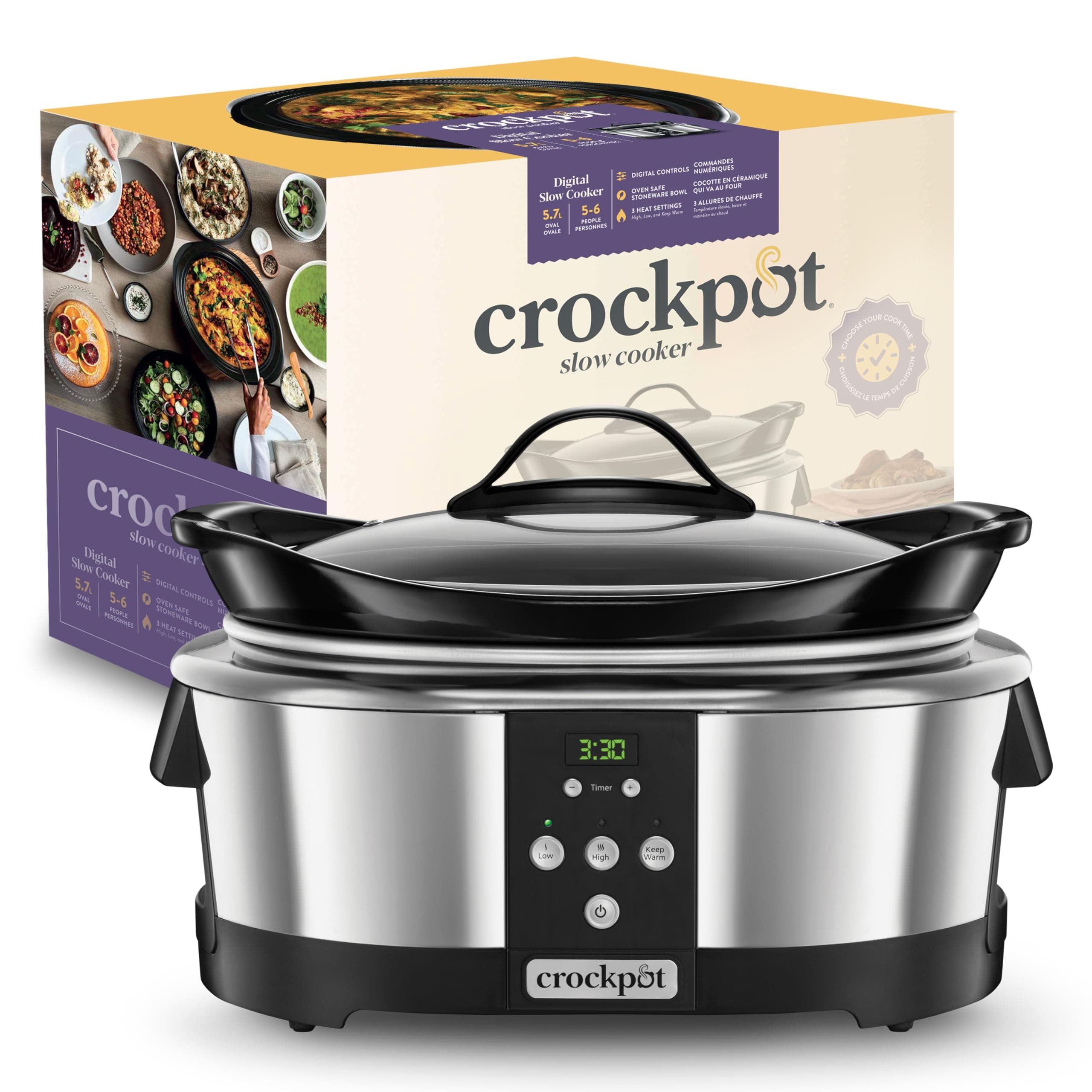 SCCPBPP605 Next Generation Slow Cooker, 5.7 L, Silver (220 Volts - Not for USA)