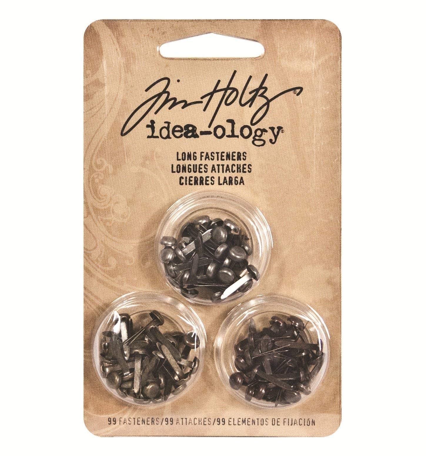 Advantus TH92703 Idea-Ology Long Fasteners .4375" 99/Pkg-Antique Nickel, Brass & Copper, Original Version