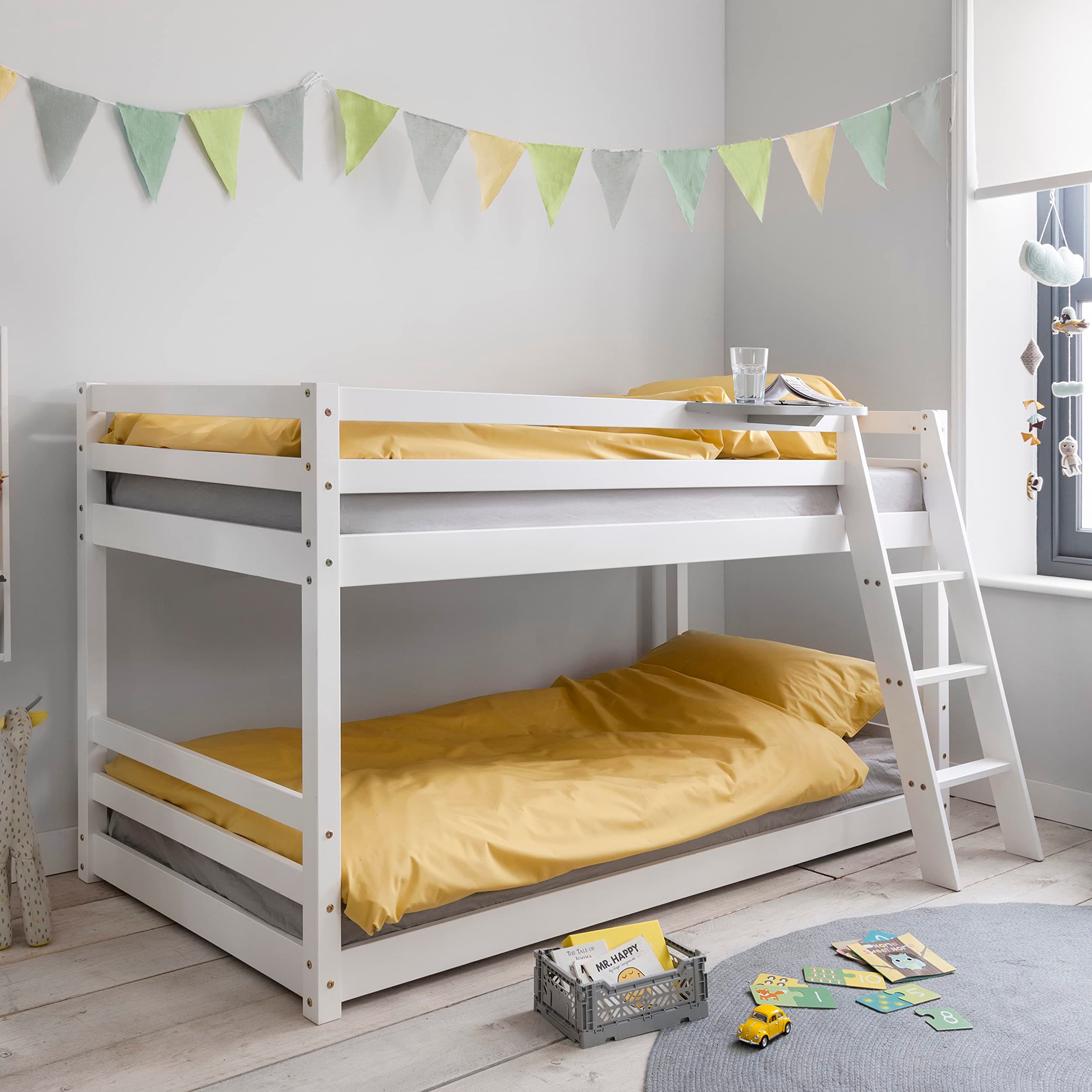 Noa and Nani - Hilda Cabin Bed with Bunk Underbed Low Midsleeper- (White)