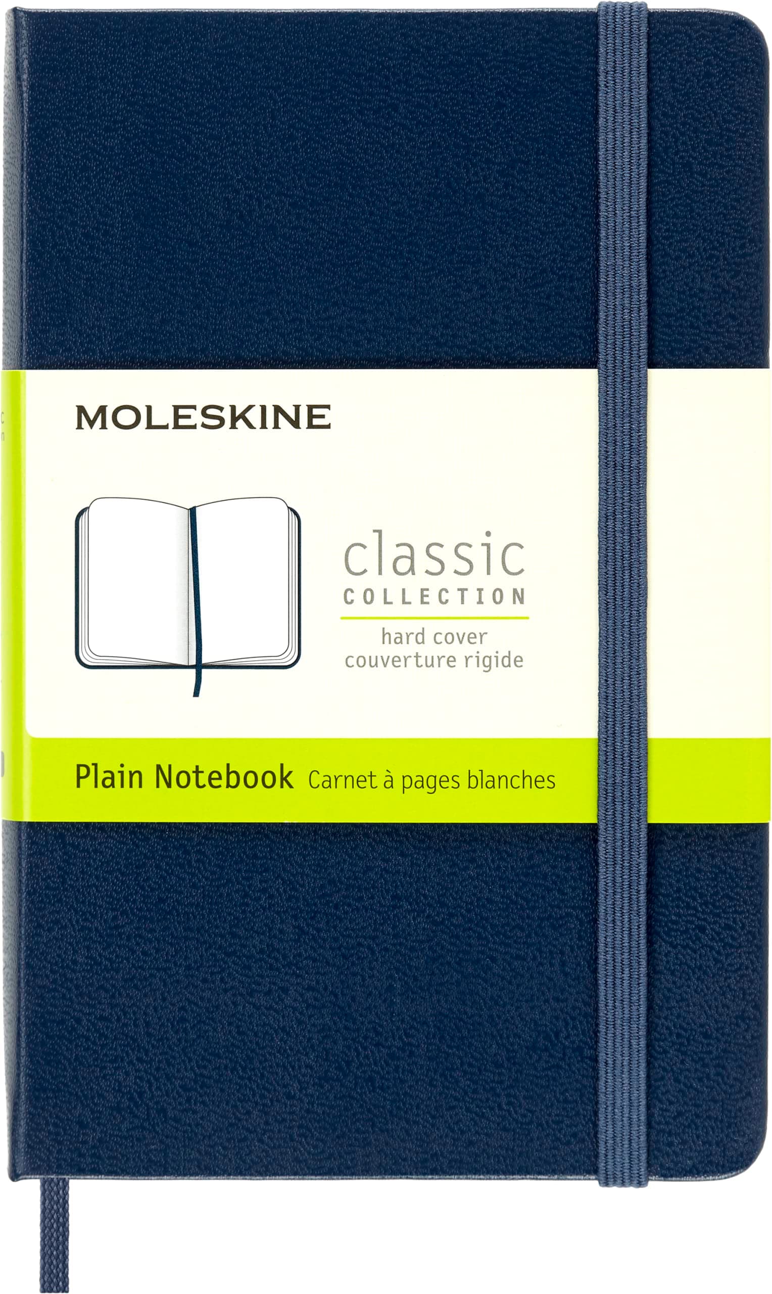 Moleskine Classic Notebook, Hard Cover, Pocket (3.5" x 5.5") Plain/Blank, Sapphire Blue, 192 Pages