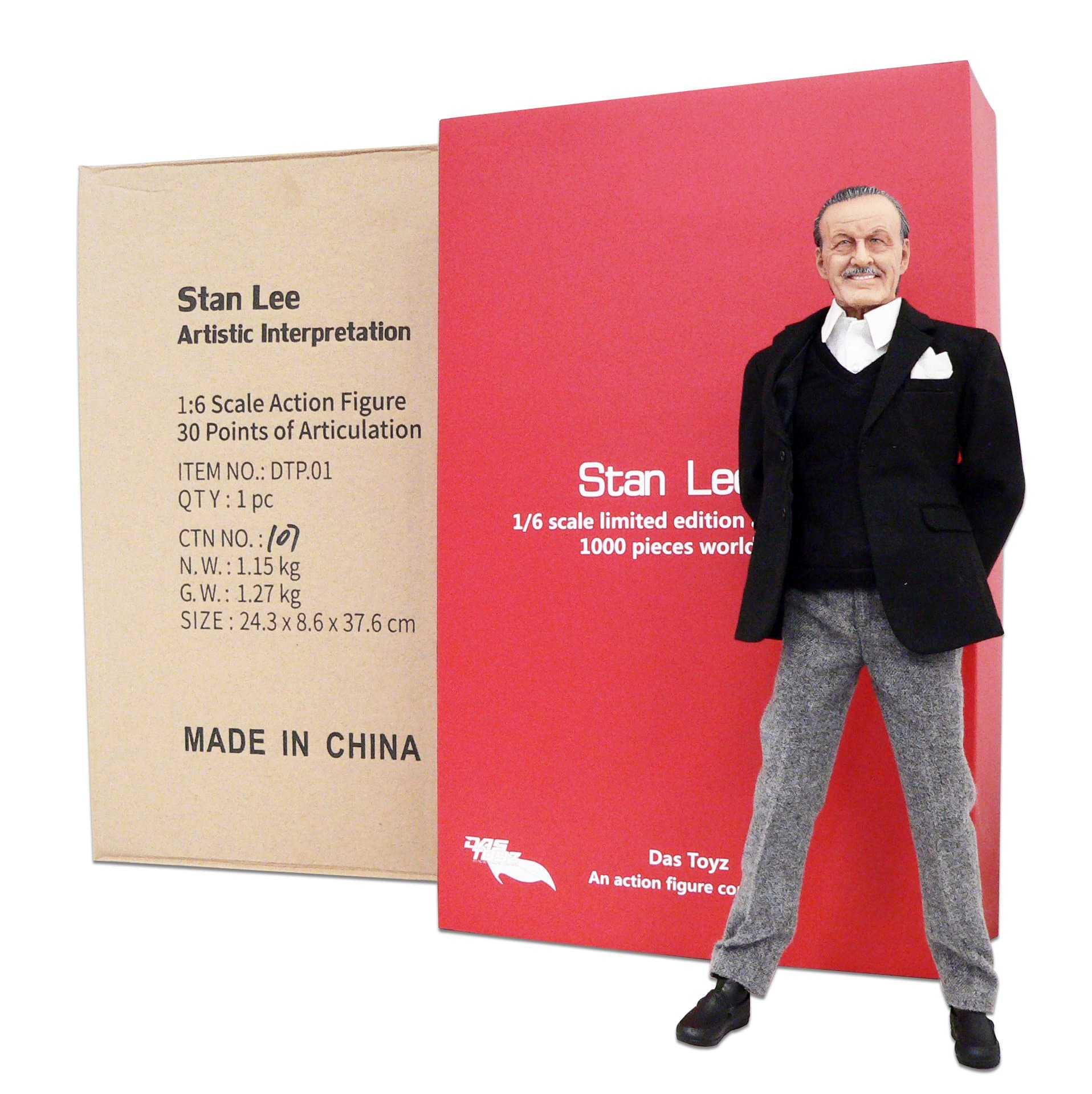 Das Toyz American Icon Marvel Stan Lee Licensed Limited Edition 1/6 1:6 Scale 12" Figure