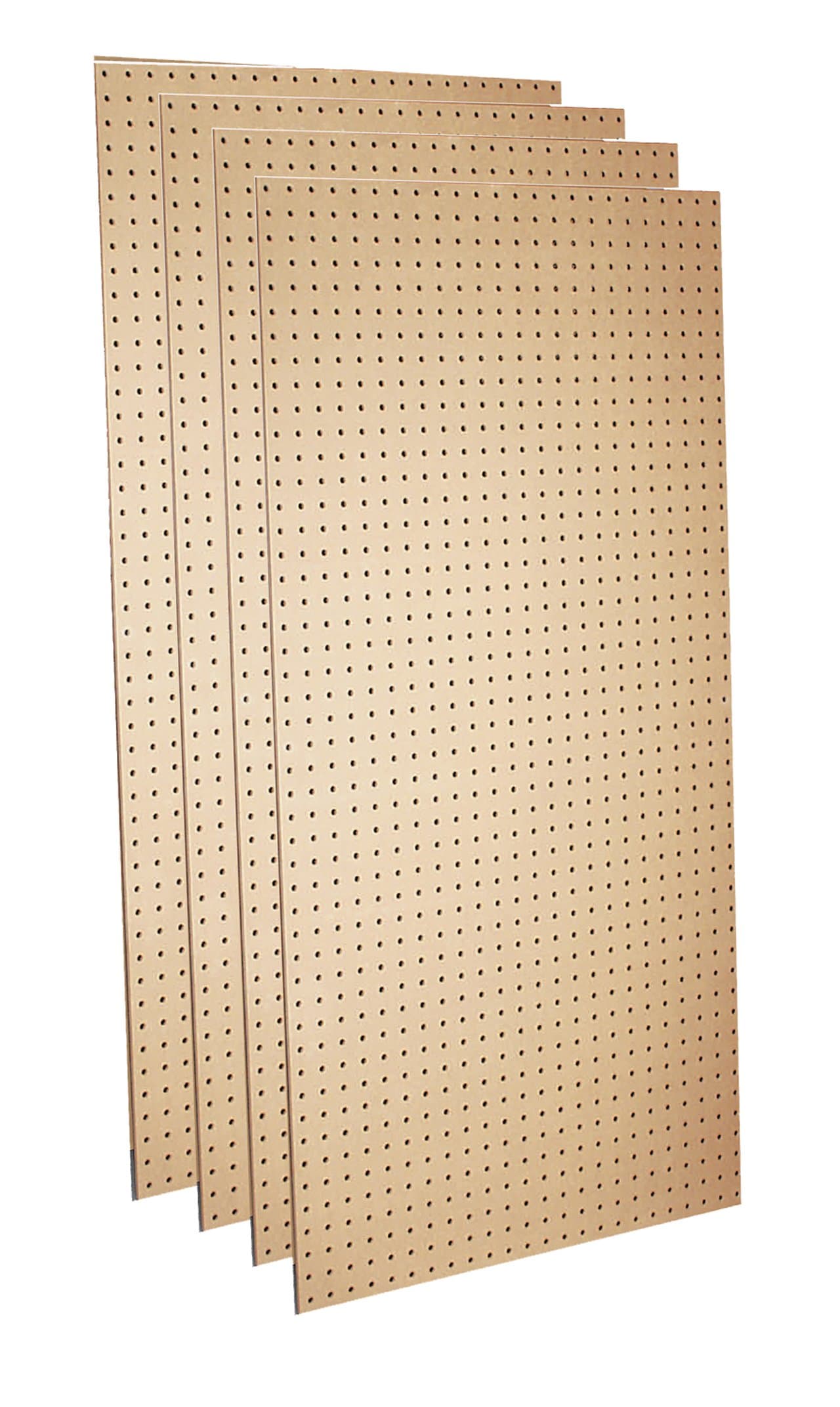 Triton Products TPB-4 Four Tempered Round Hole Pegboards 24-Inch W by 48-Inch H by 1/4-Inch D Heavy Duty Commercial Grade