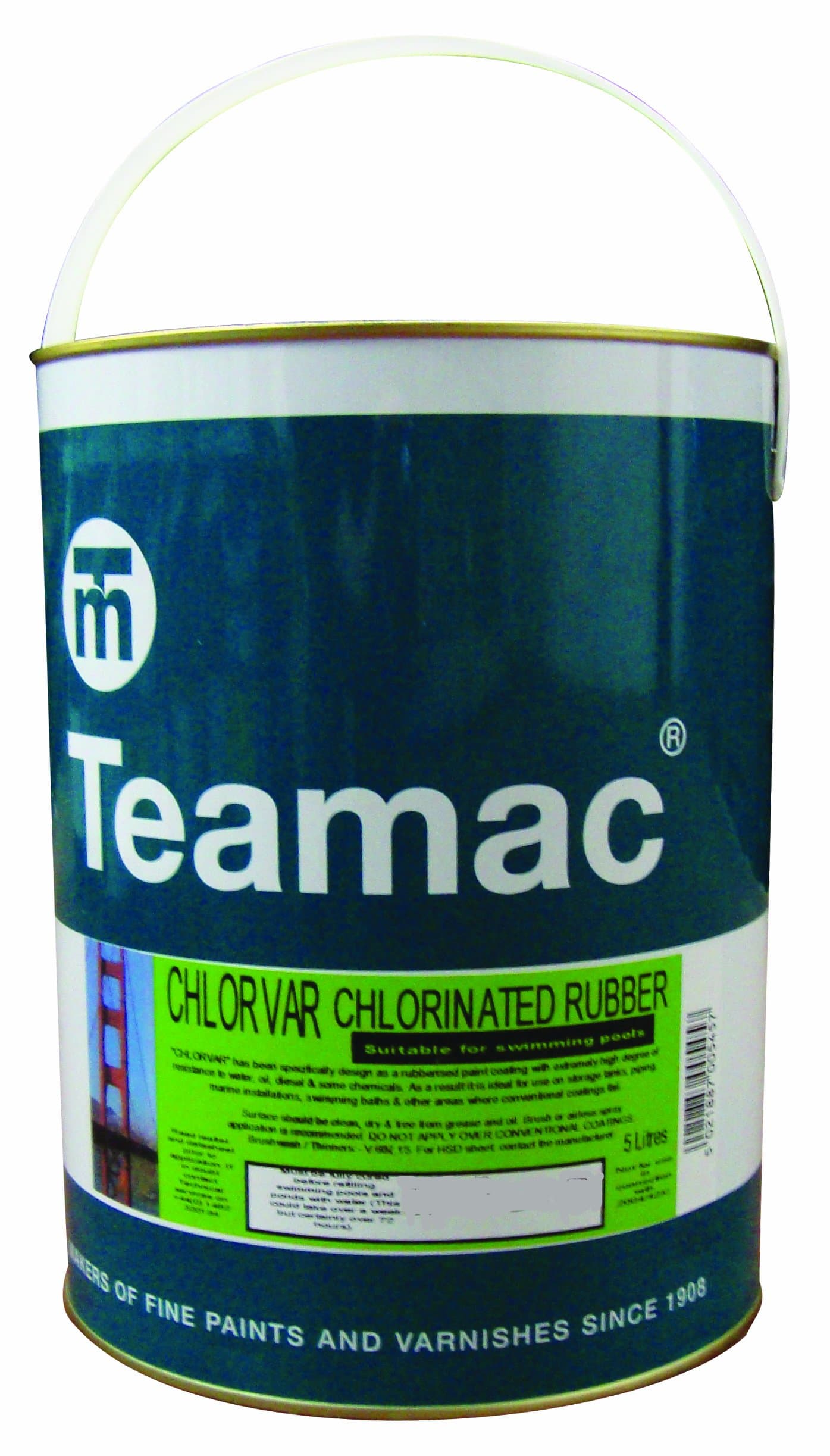 Blue Swimming Pool Paint - Chlorinated Rubber Paint - 5 Litre.