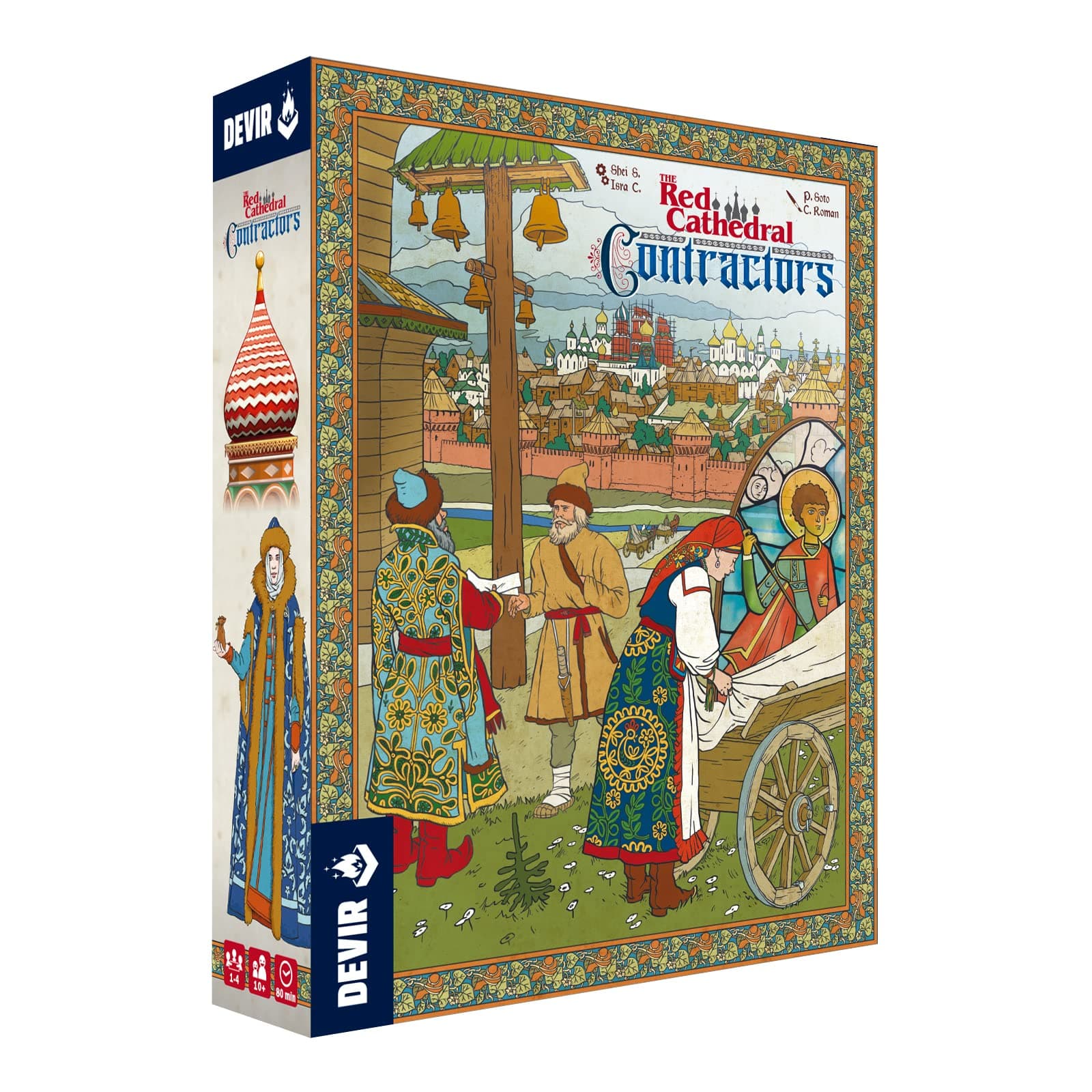 Devir Red Cathedral Contractors Board Game for Ages 10 and Up, Expansion to The Red Cathedral Base Game, Includes New Game Components