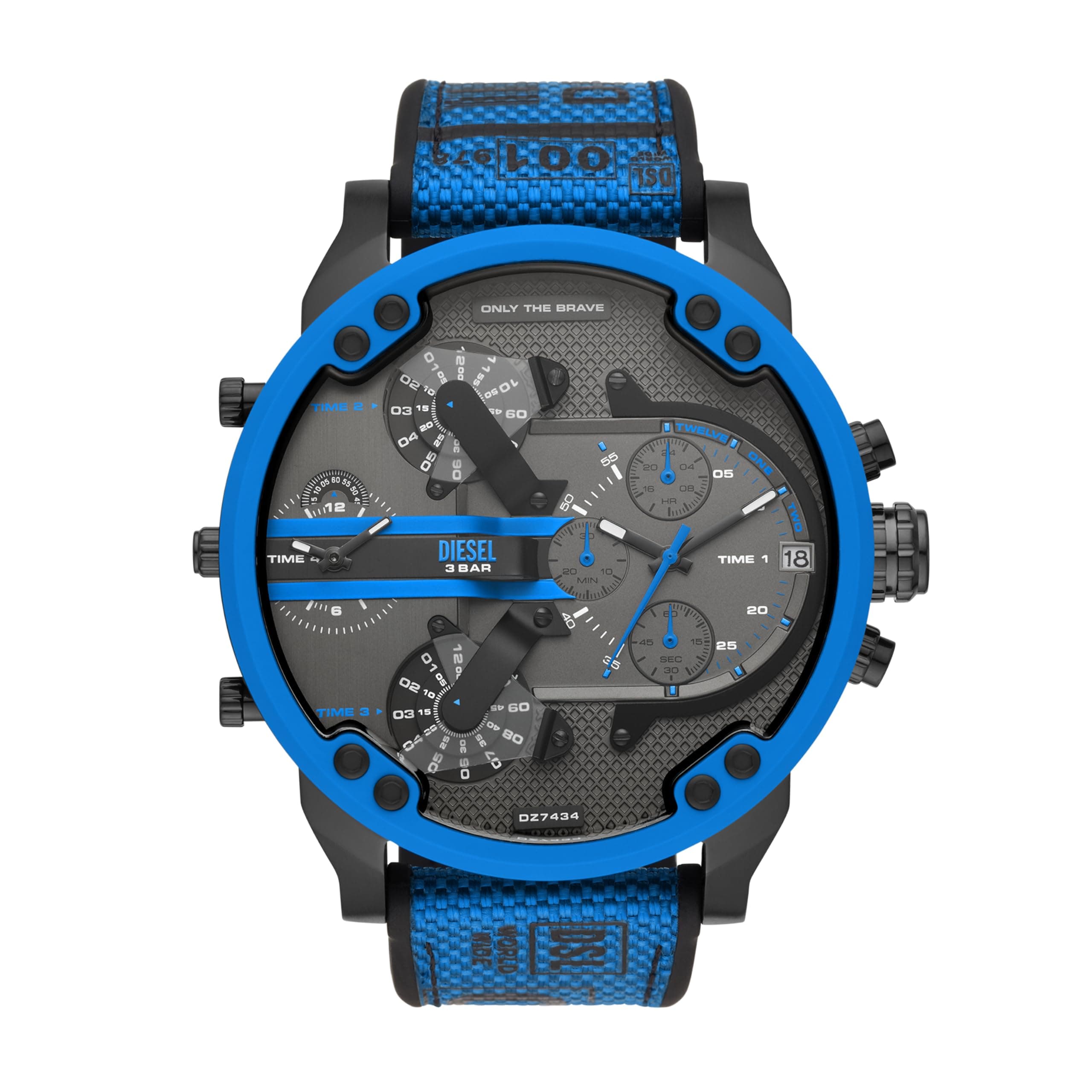 Diesel Mr. Daddy 2.0 Men's Watch with Oversized Chronograph Watch Dial and Stainless Steel, Silicone or Leather Band
