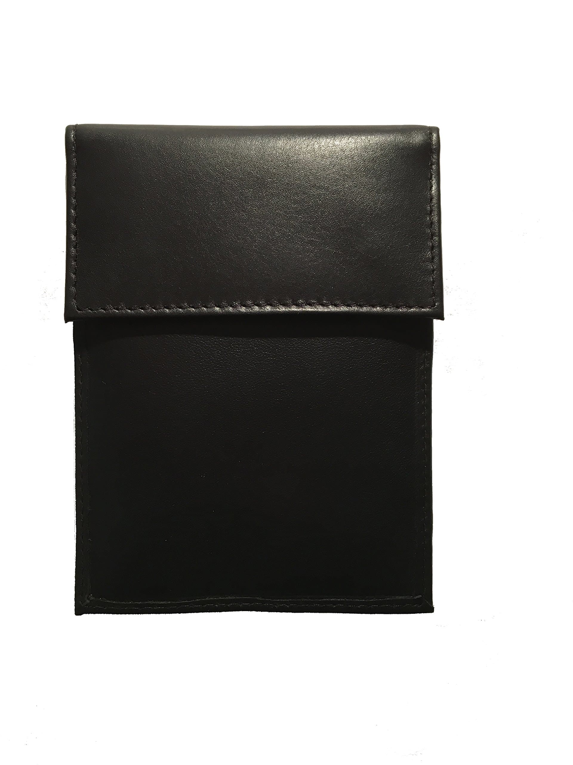 Cryptalloy Daytona RFID / Wireless Keyless Car Key Case Made Leather, Protection Against Hacker Attacks and Car Theft by Radio, Black