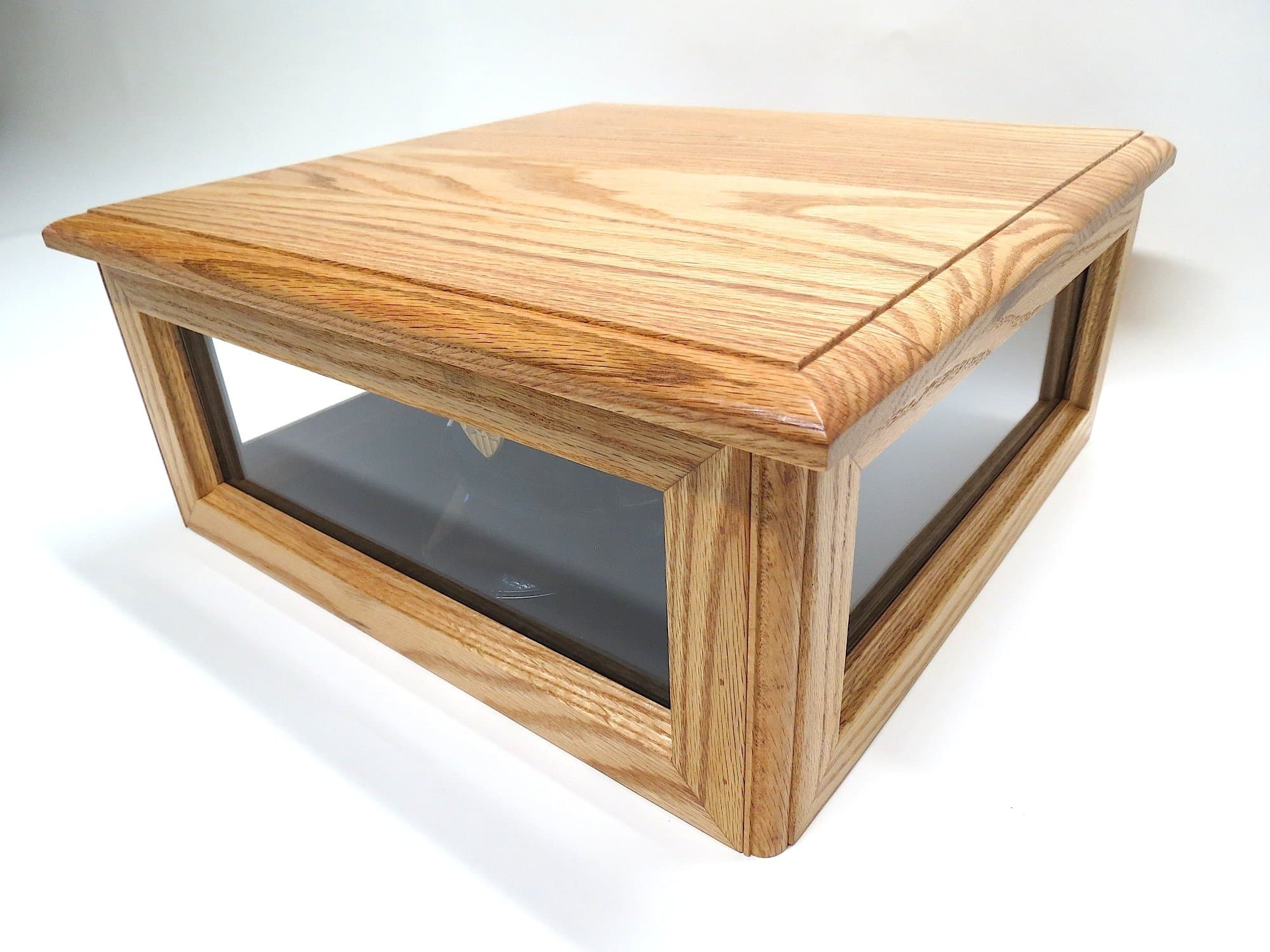 Hat Cover Box Military Wood (Solid Oak Wood)