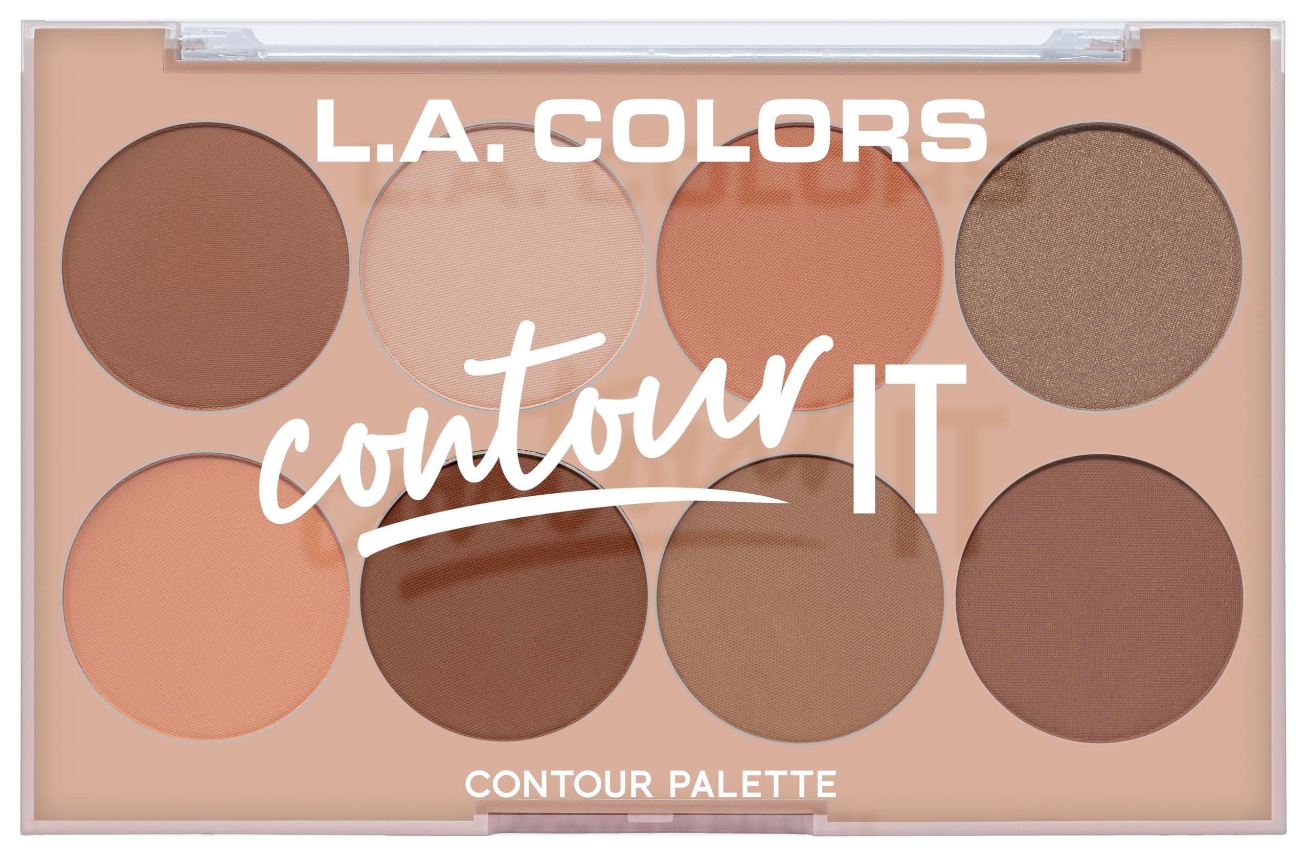 L.A. Colors I Heart Makeup Contour Palette, Medium-Deep, 1.04 Ounce