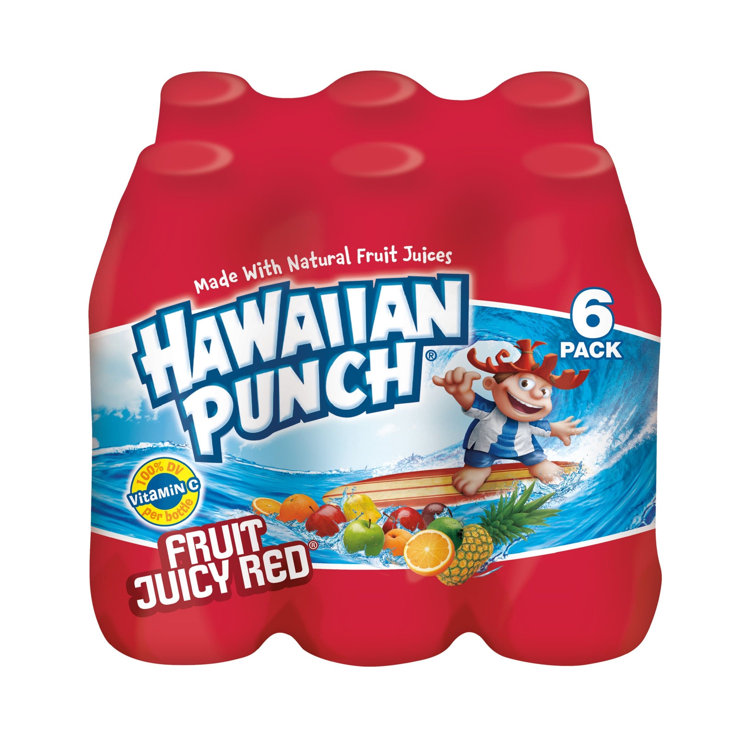 Hawaiian Punch Fruit Juicy Red, 6 Count