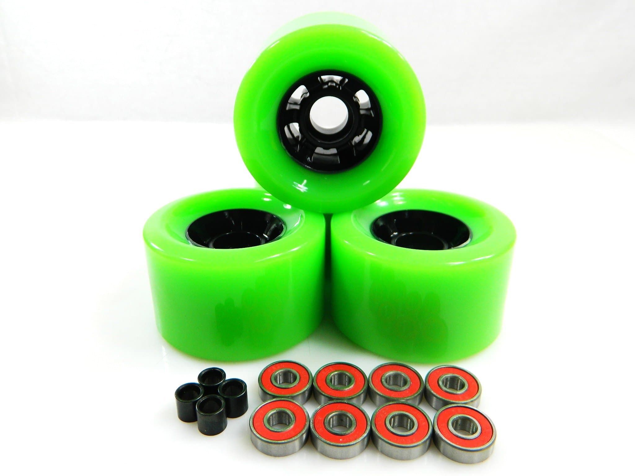 83mm Longboard Flywheels Wheels + ABEC 7 Bearings Spacers