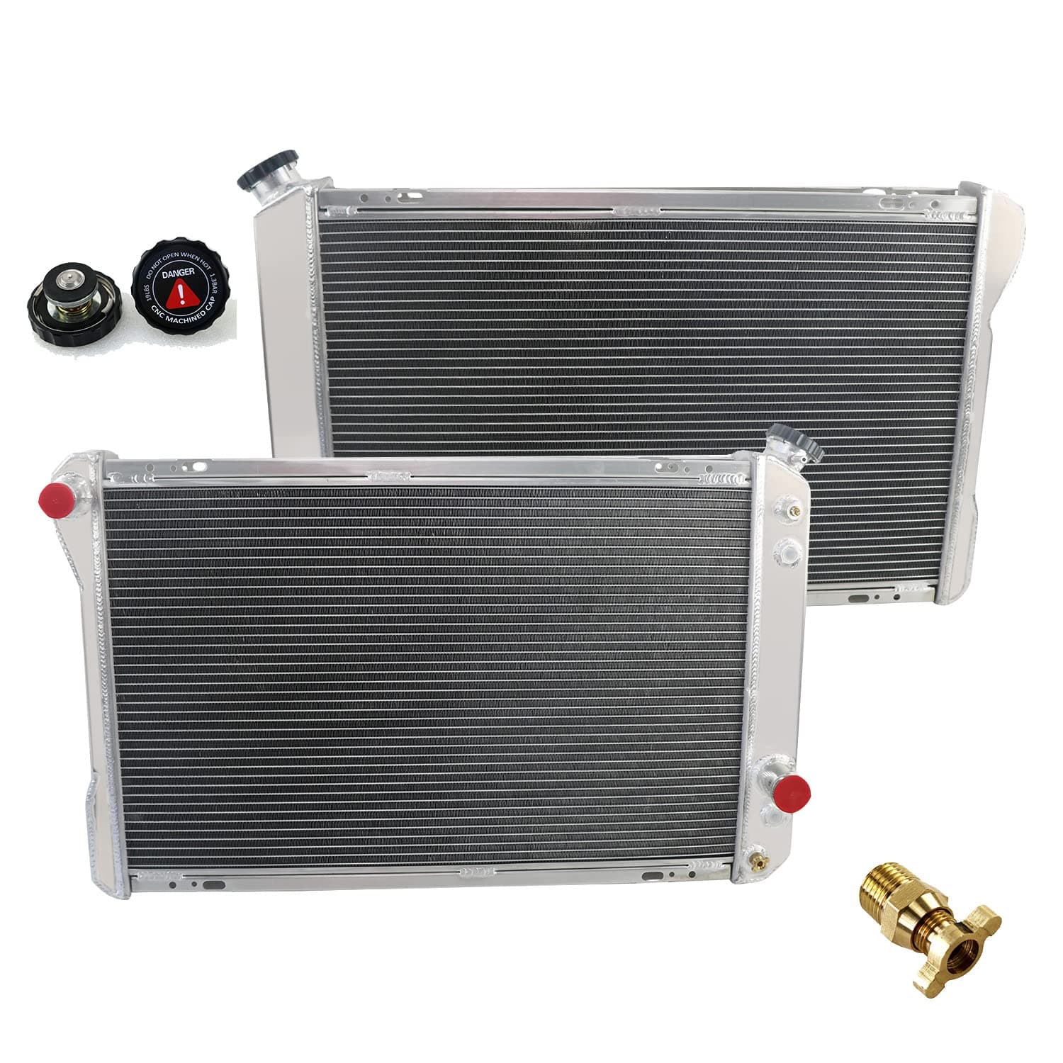 82-92 Chevy Camaro Firebird Radiators, Pro 3 Row Core Aluminum Radiator for 1982-1992 83 84 85 86 87 88 89 90 91 Chevrolet Camaro Firebird V8 Engine