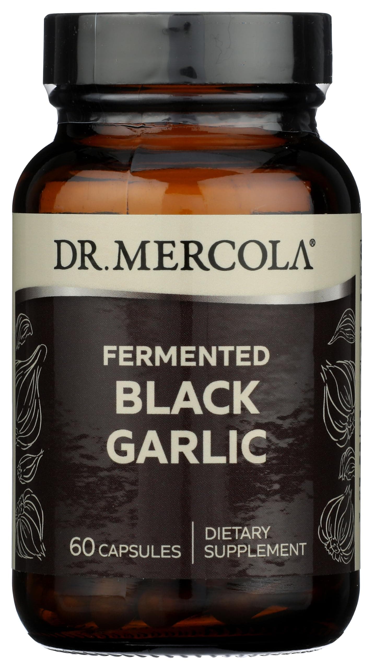 Dr Mercola Fermented Black Garlic | 60 Capsules