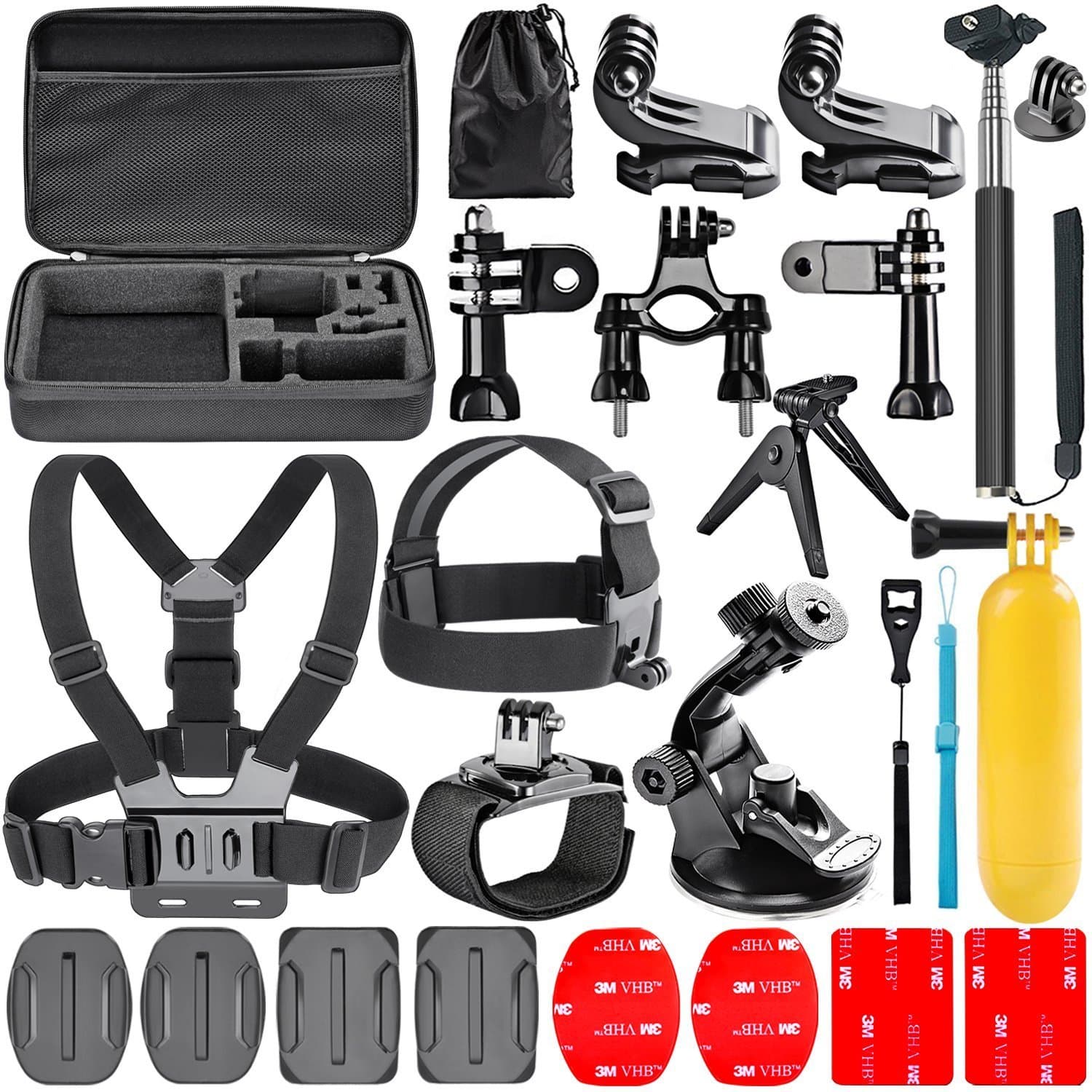 18 in 1 Action Camera Accessories Combo Kit with EVA Case Compatible with The PINGKO F71 Sports Action Camera