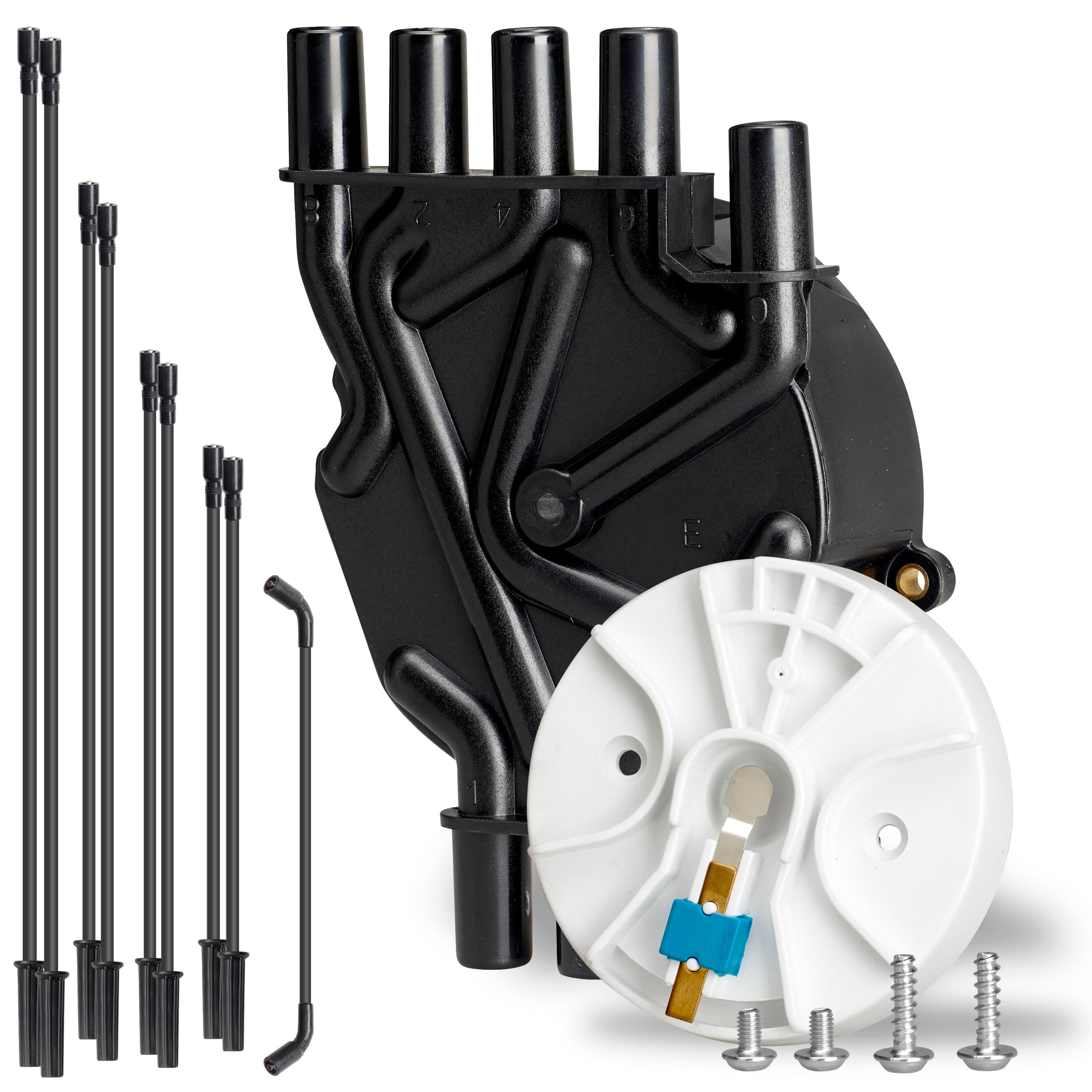 RPS distributor cap, rotor, spark plug wires tune up kit for Mercruiser 5.0 5.7 MPI MAG and Volvo Penta 5.0 5.7 GI GXI