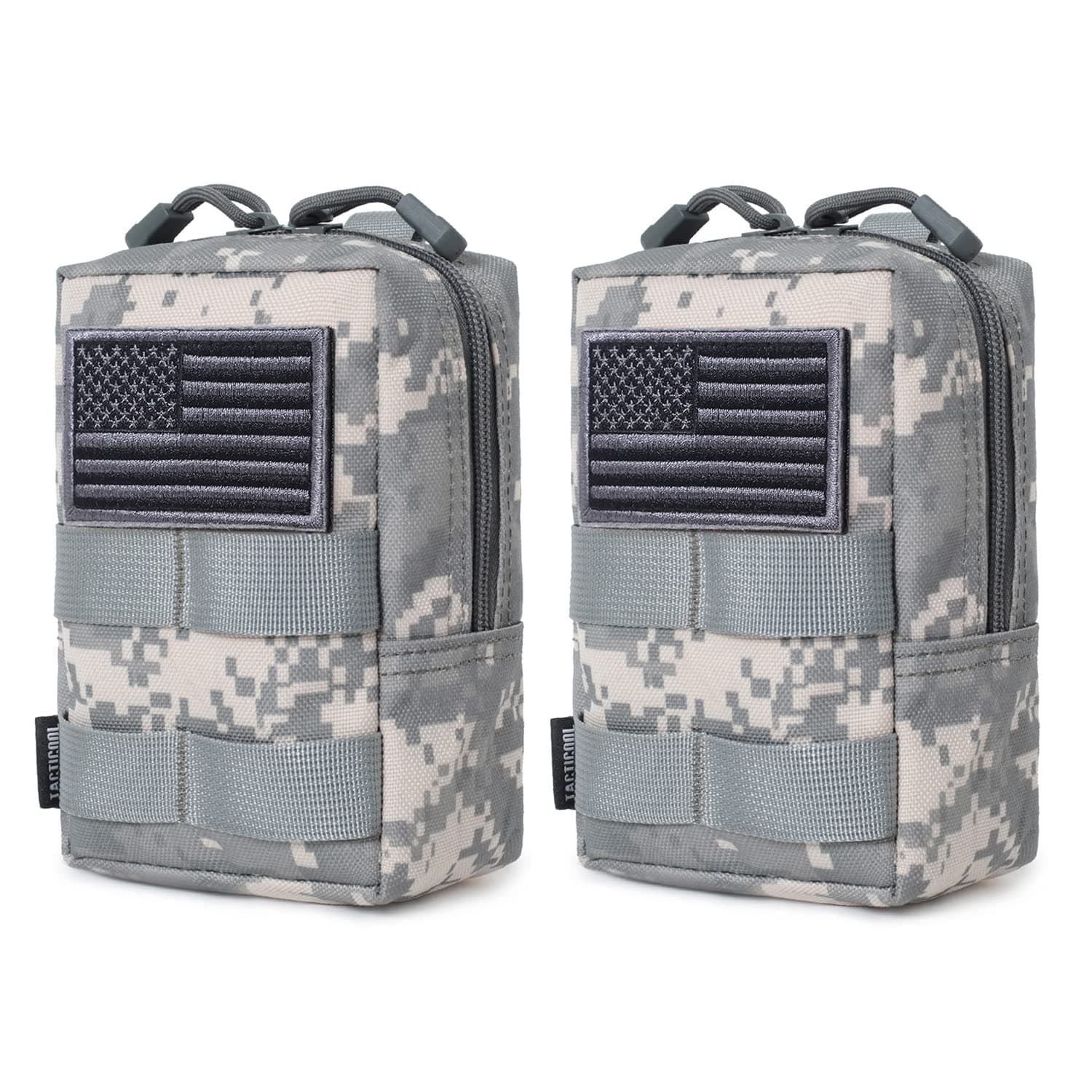 2 Pack Molle Pouches - Tactical Compact Water-Resistant EDC Pouch