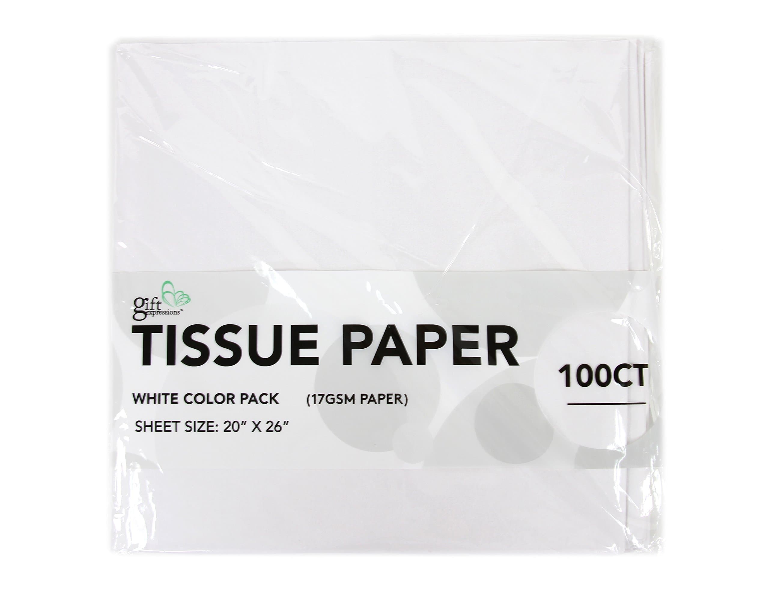 100 CT White 17GSM (Thicker, Durable & Crispy) Premium Quality Tissue Paper (White)