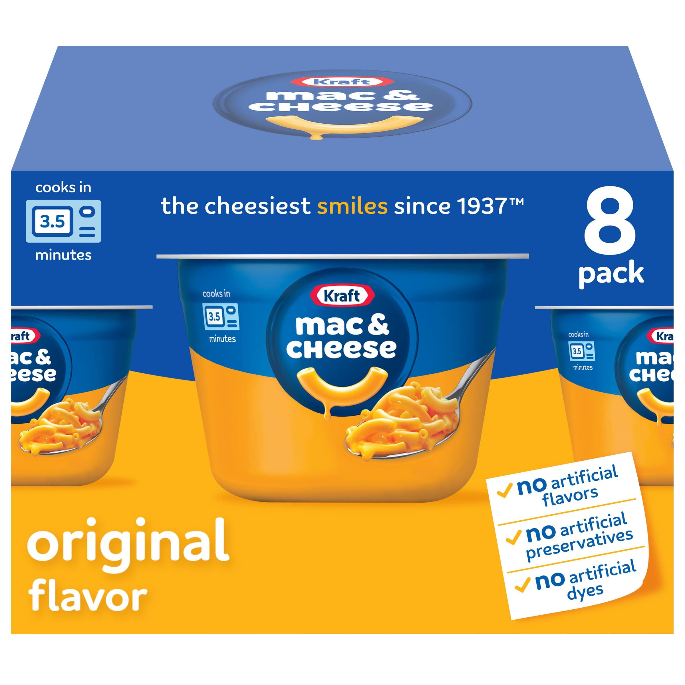 Kraft Original Macaroni & Cheese Dinner (2.05 oz Cups, 8 Count)