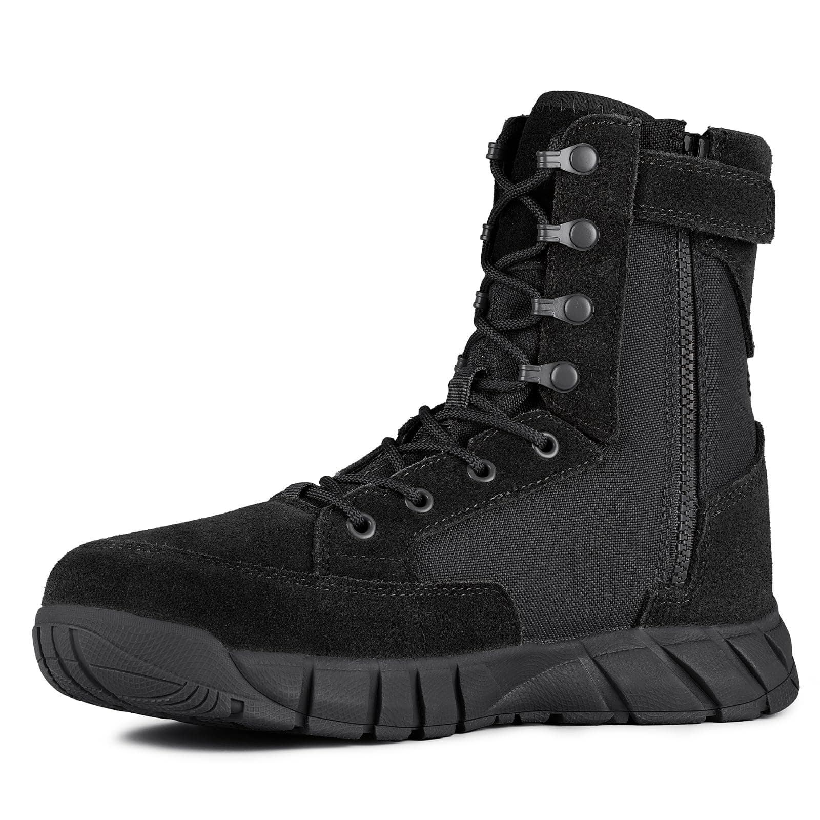 FREE SOLDIER Men's Work Tactical Boots 8 Inches Lightweight Combat Boots Durable Suede Leather Military Boot Desert Boot