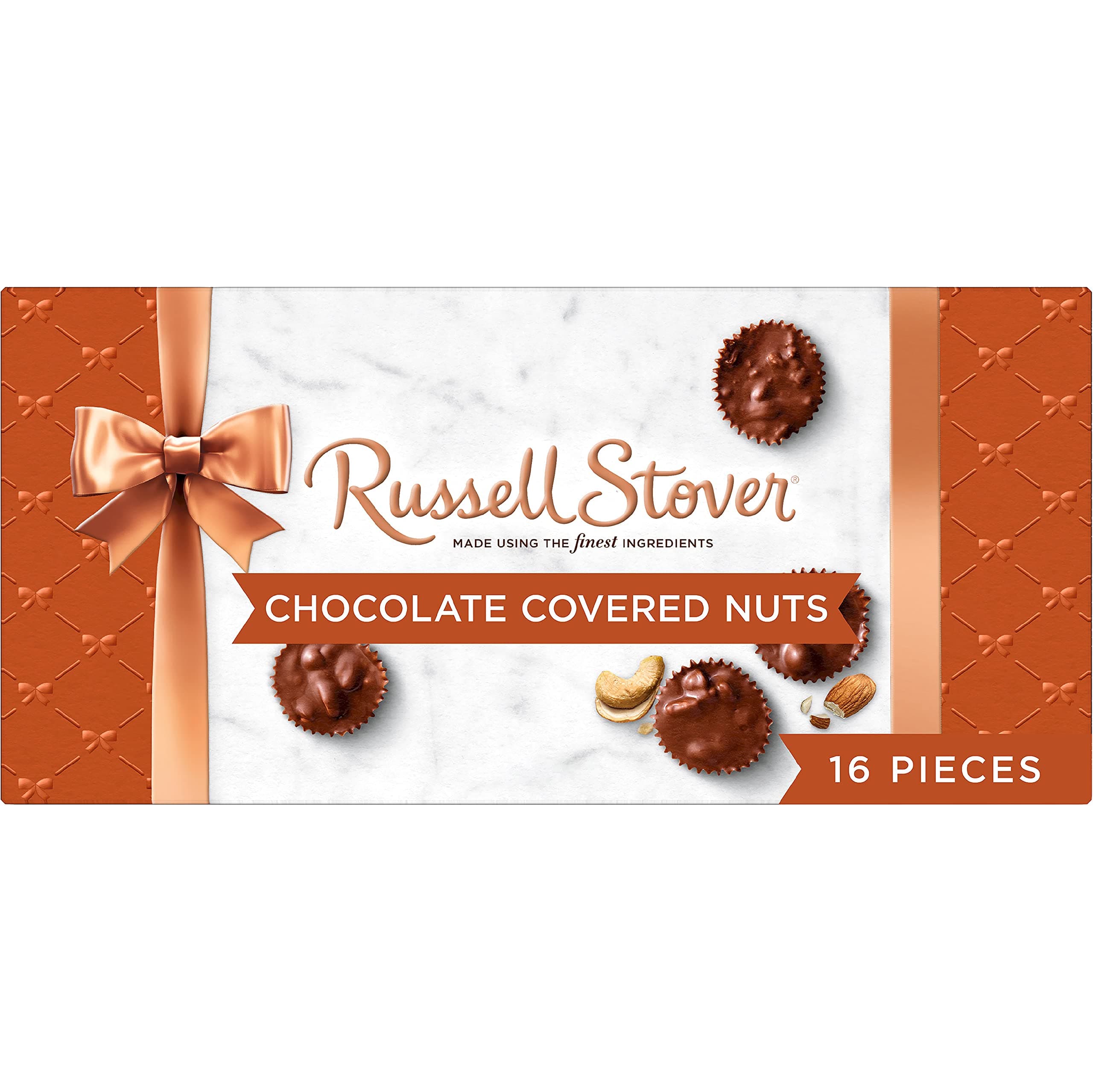 Russell Stover, Milk Chocolate Covered Nuts, Assorted Chocolate Gift Box, 9 Ounce