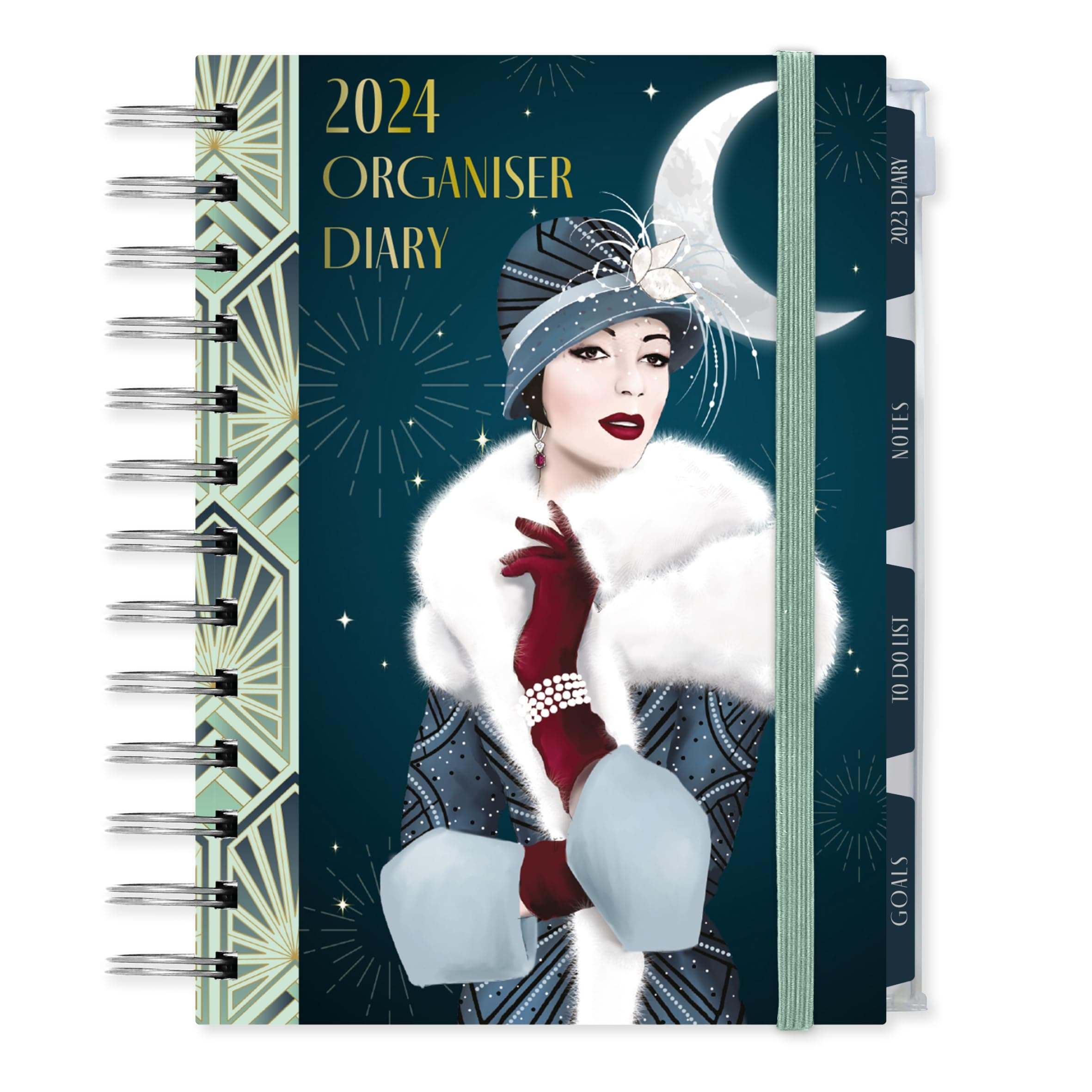 2024 Organiser Diary Art Deco Claire Coxon Design
