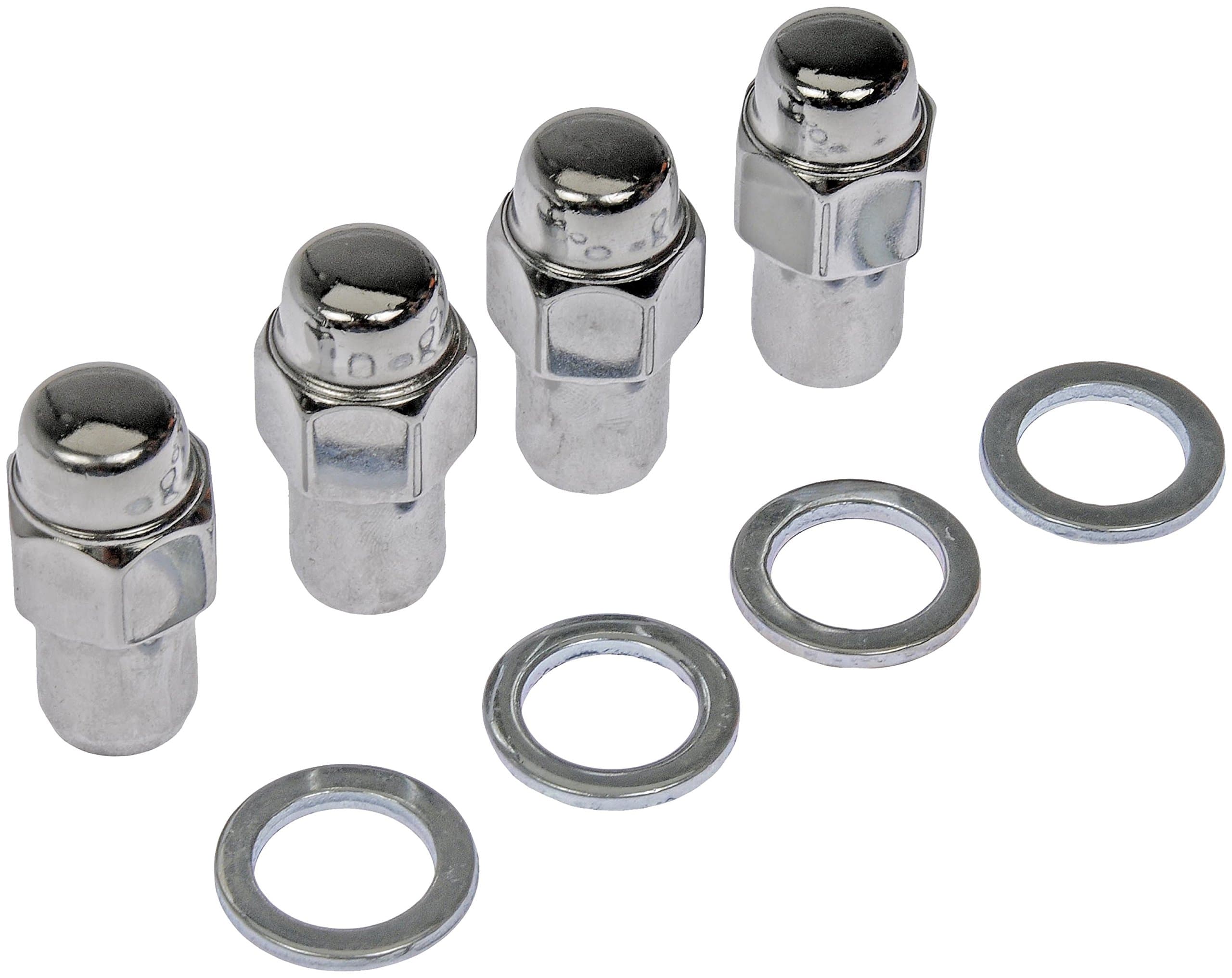 Dorman 711-108 Wheel Nut Chrome Std. Mag 2-Pc 7/16-20, 4 Pack
