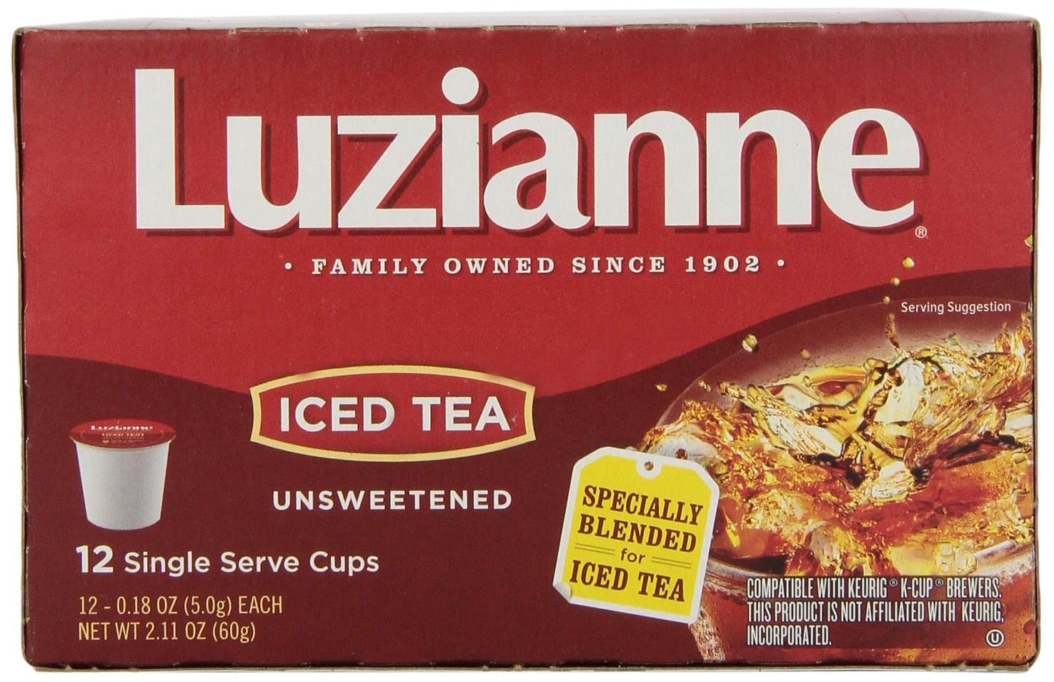 LuzianneUnsweetened Specially Blended For Iced Tea K Cups - 12 Count Box