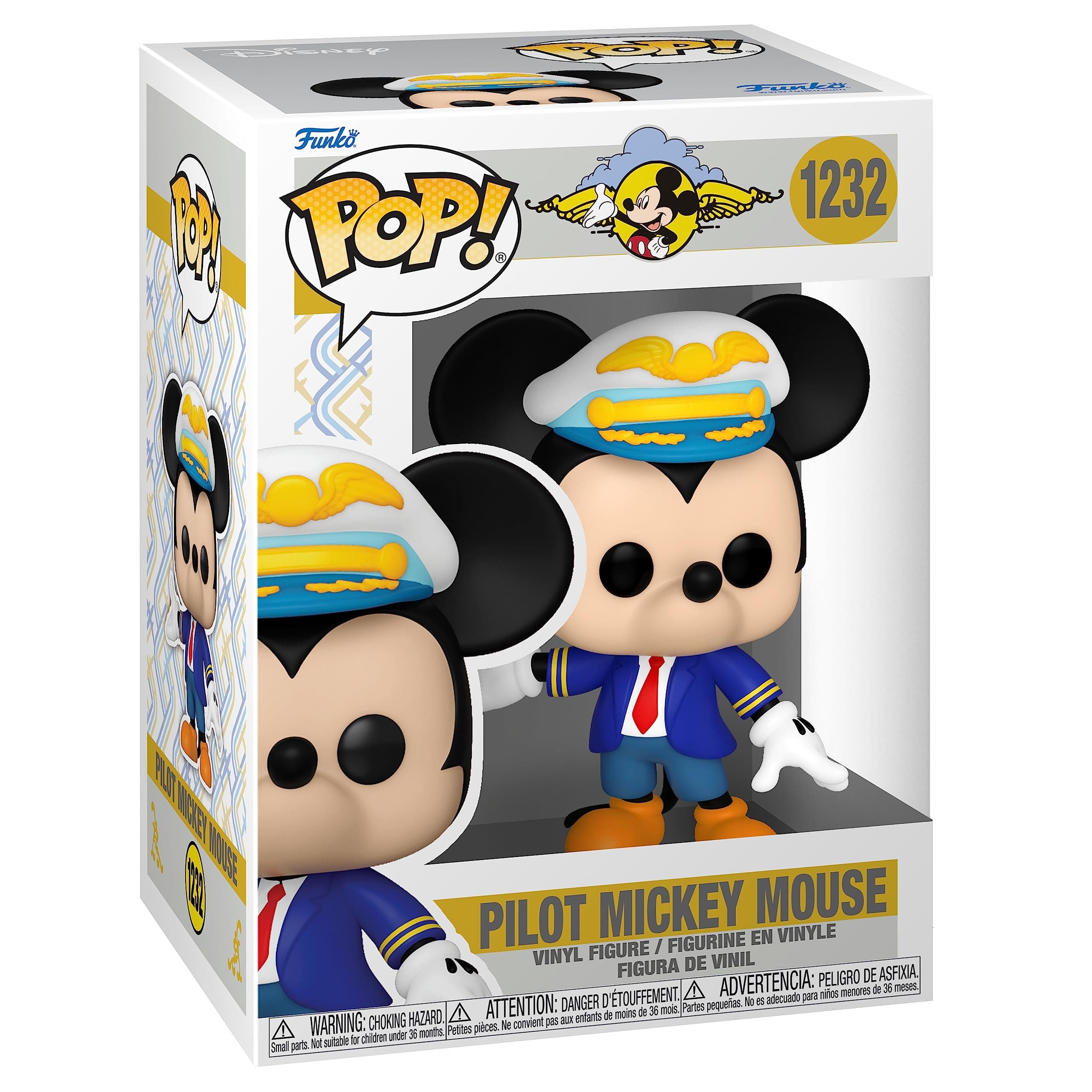 Pop! Disney: Mickey Mouse Pilot - (blue Suit) - Amazon Exclusive - Collectable Vinyl Figure - Gift Idea - Official Merchandise - Toys for Kids & Adults - Movies Fans