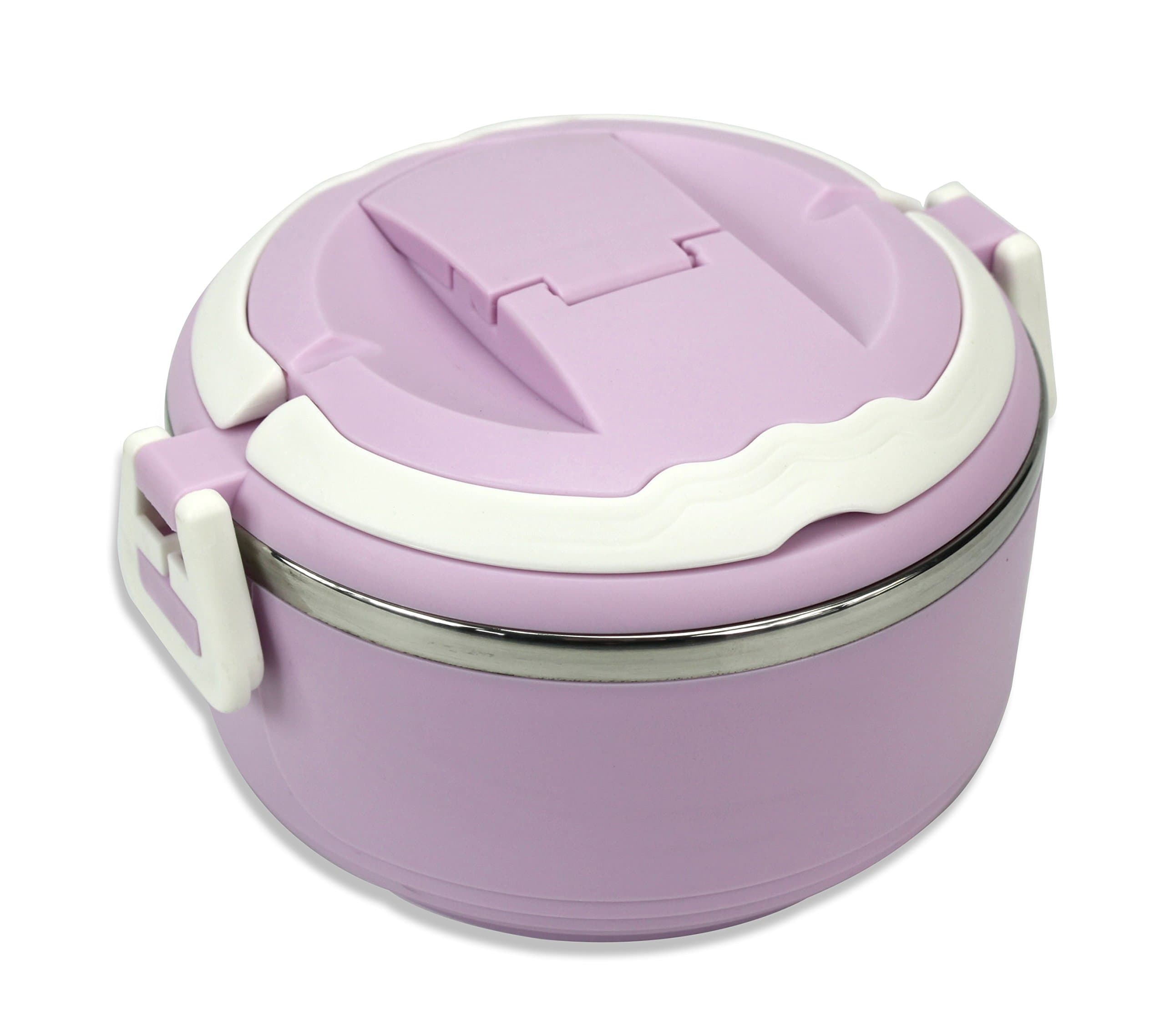 Moshi Moshi Colourful round Bento Box, Lunch Box Single layer - Choice of Colours. (Purple)