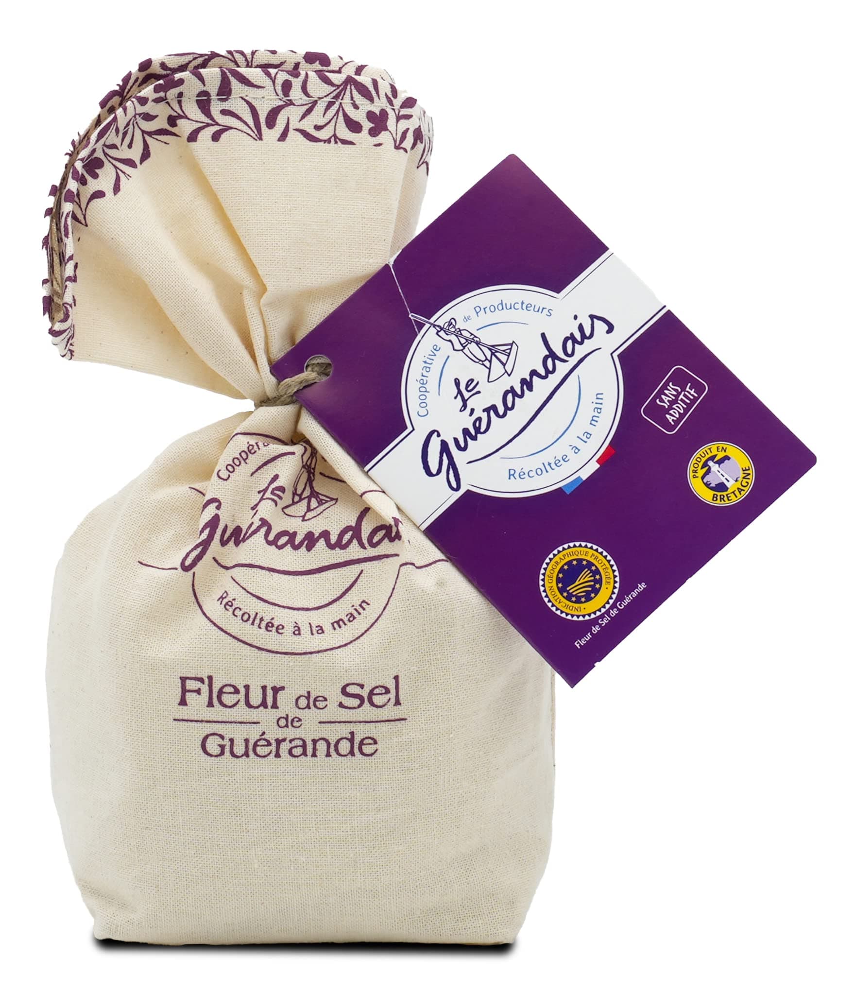 Fleur de Sel de Guérande 250 g in Linen Gift Bag