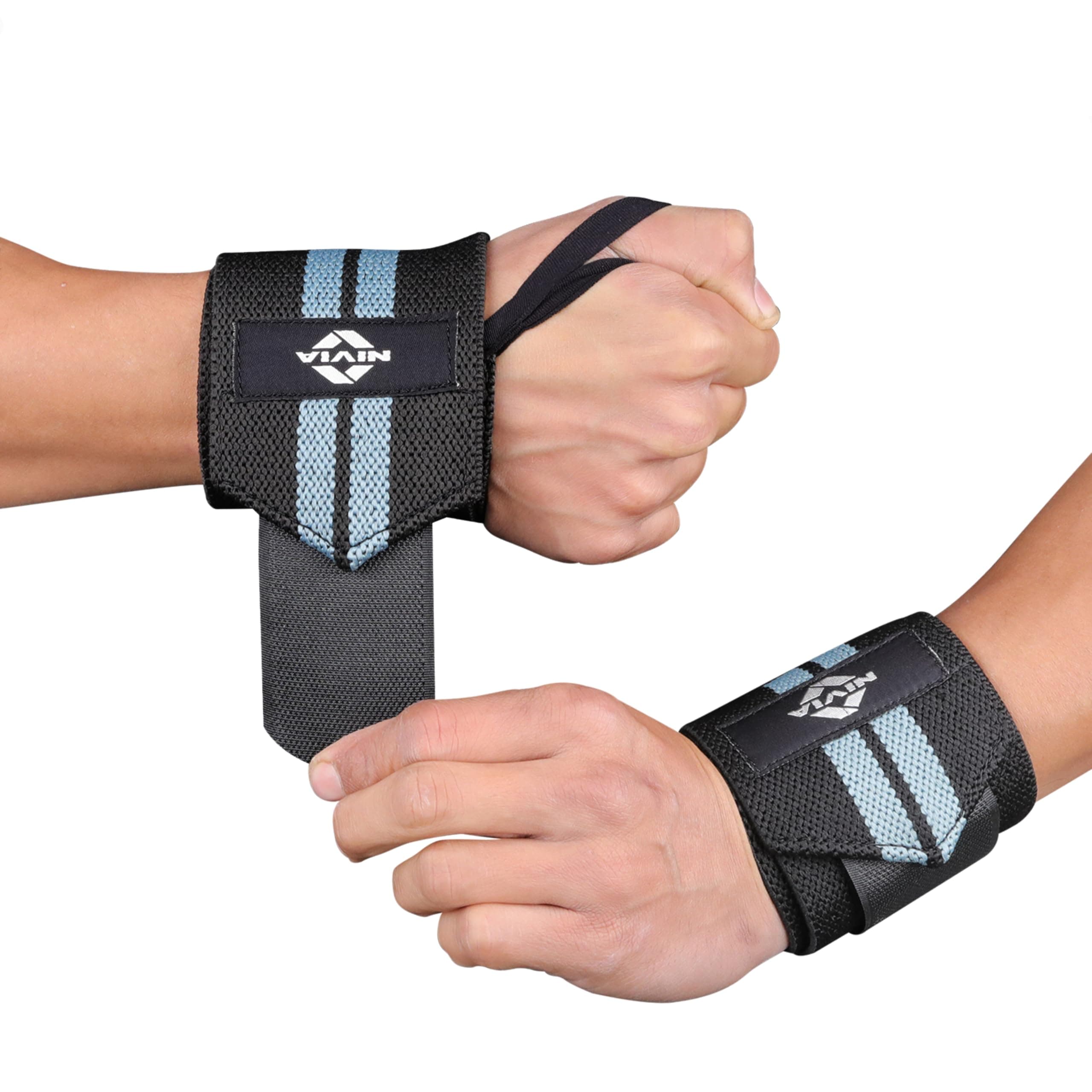 STRAP WEIGHT LIFTING WRIST SUPPORT BLACK - GREY, 11041BG