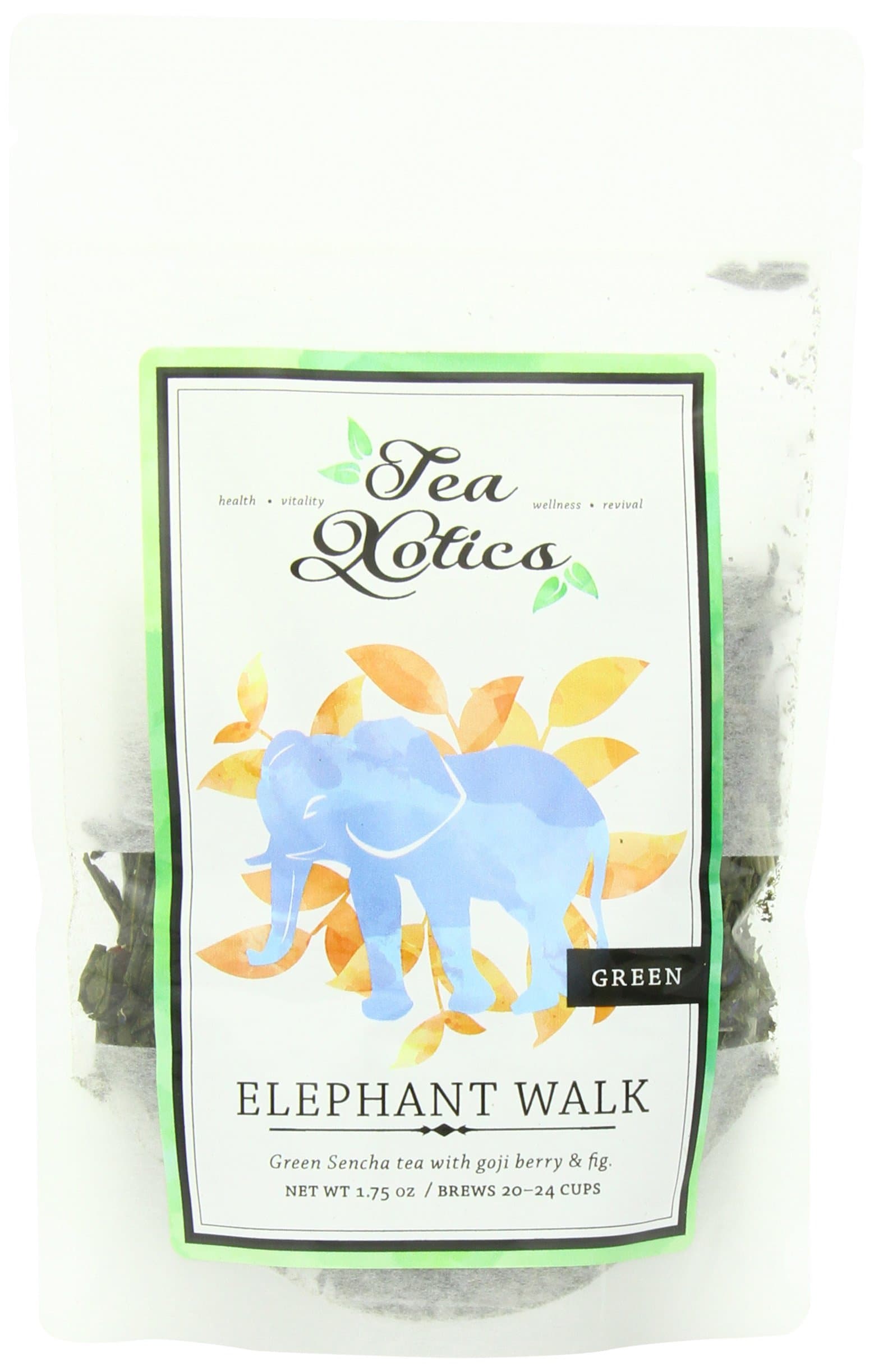 Tea Xotics Tea Blend, Elephant Walk- Green, 1.75 Ounce