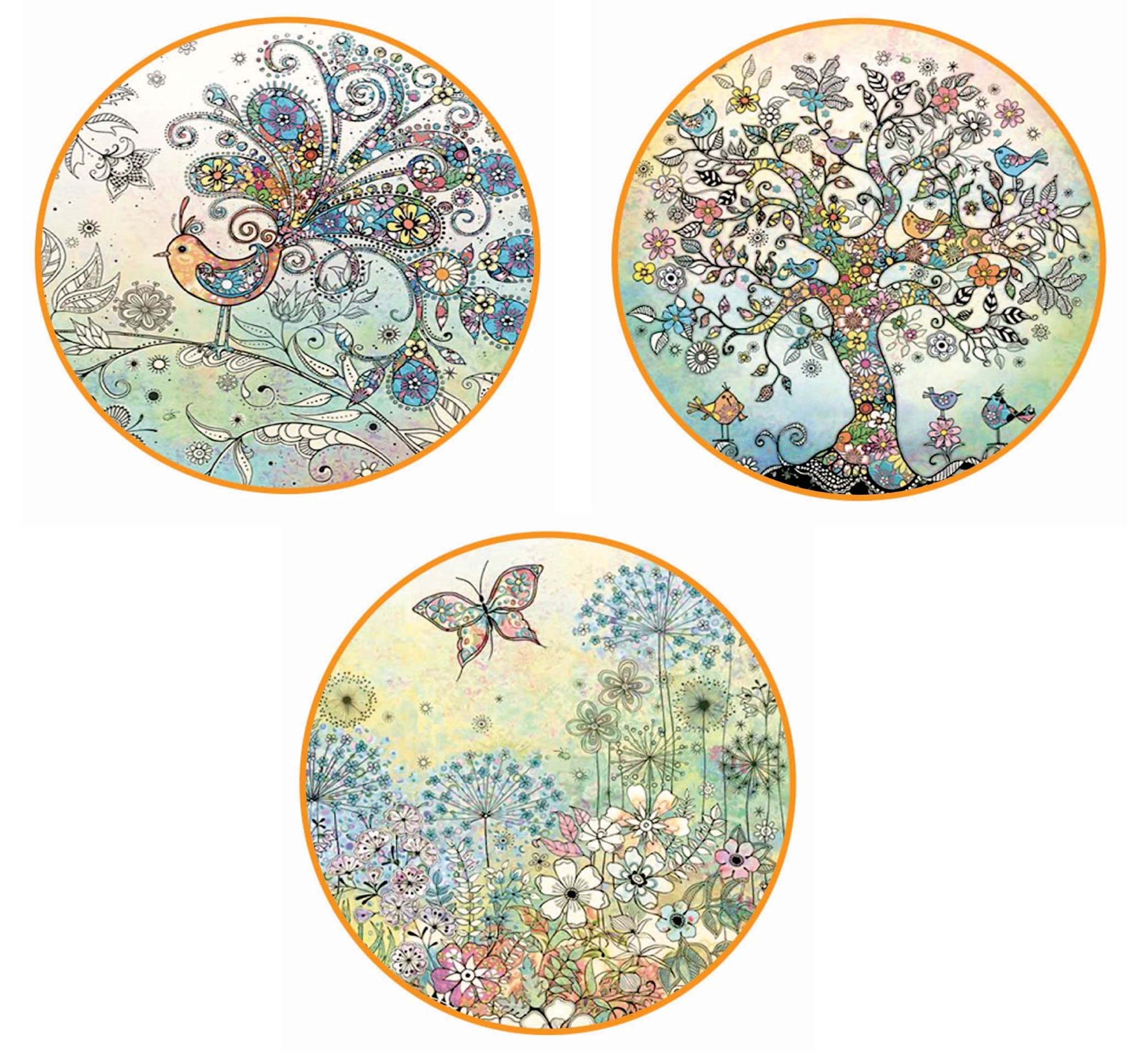 Real Art | Wall Hanging plate 7" | 3 Pcs | FINE BONE CHINA | GIft Packing