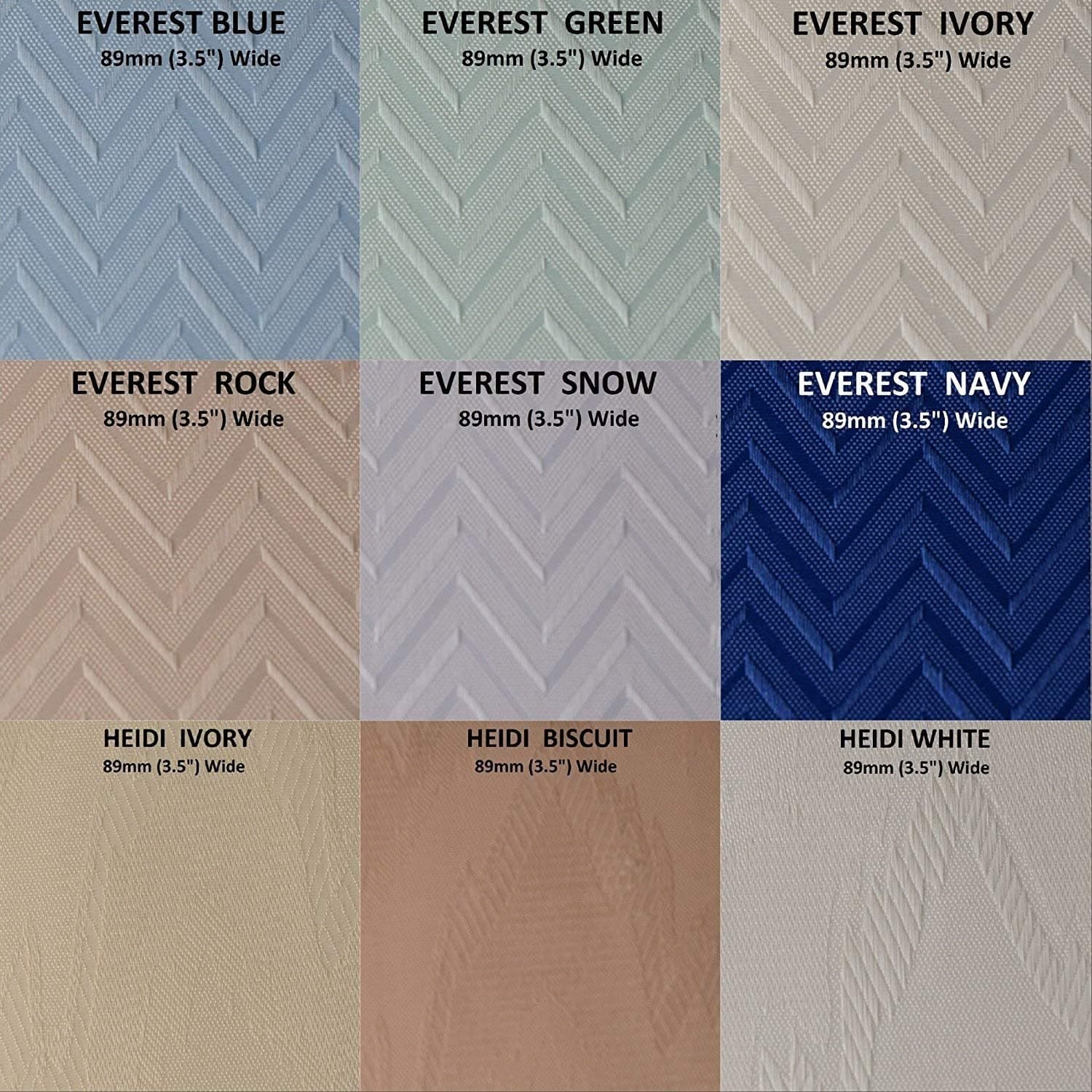 Made To Measure Vertical Blind Replacement Slats 89mm Wide Pack Of 30