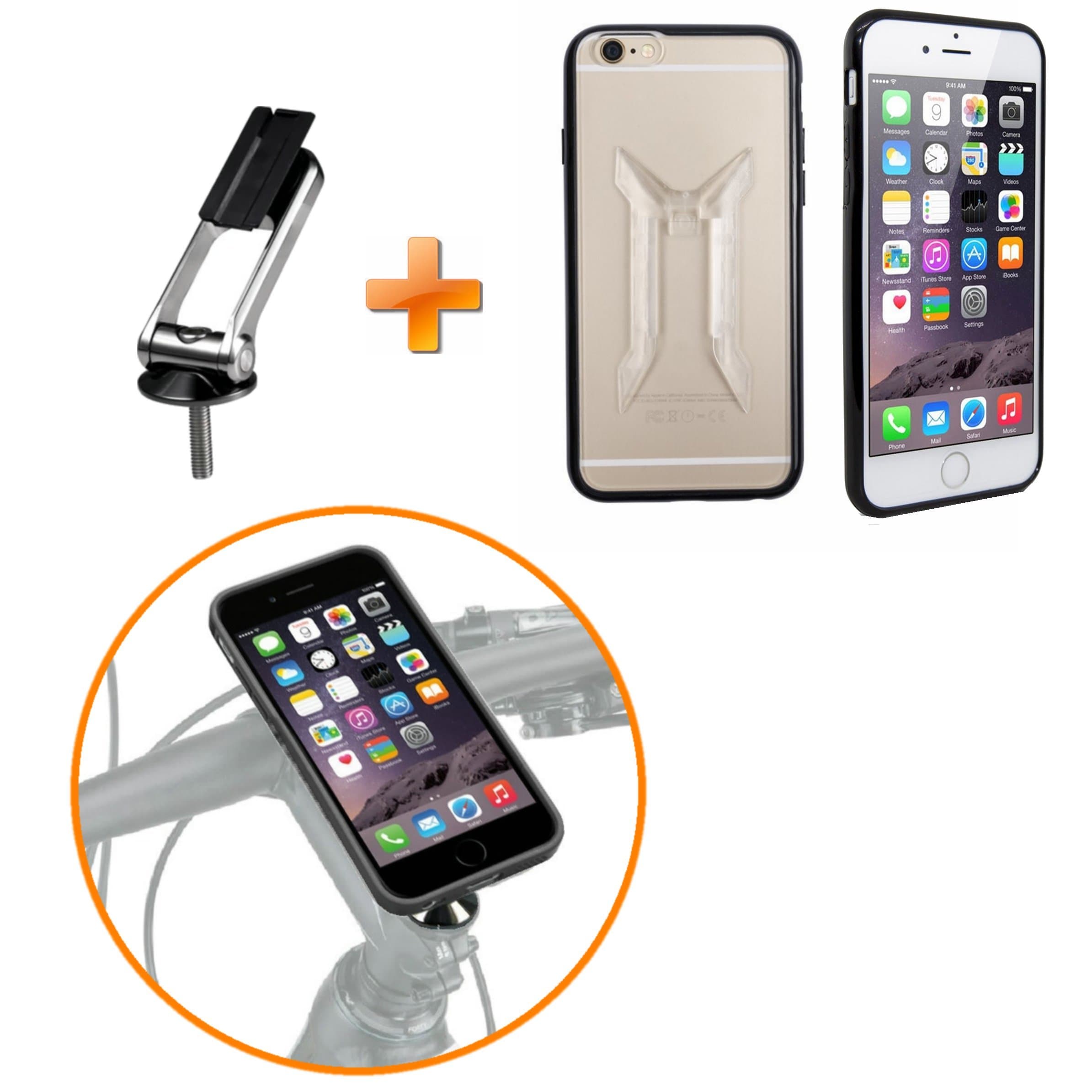 New iPhone 6 Bike Mount, JEBSENS CGI6 iPhone 6 / iPhone 6S Bike Holder Mount, Fits All Bike with Stem Cap or Handle Bar, Perfect for Cycling, Mountain Bike, MTB, etc.