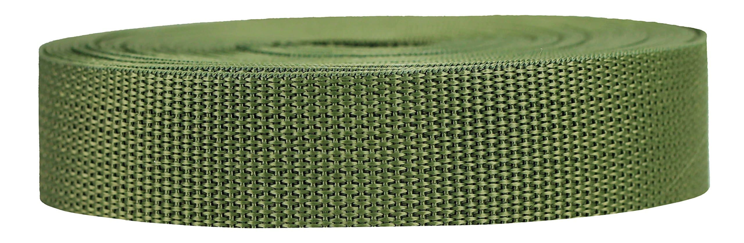 Strapworks Lightweight Polypropylene Webbing - Poly Strapping for Outdoor DIY Gear Repair, Pet Collars, Crafts – 2 Inch x 10 Yards - Olive Drab