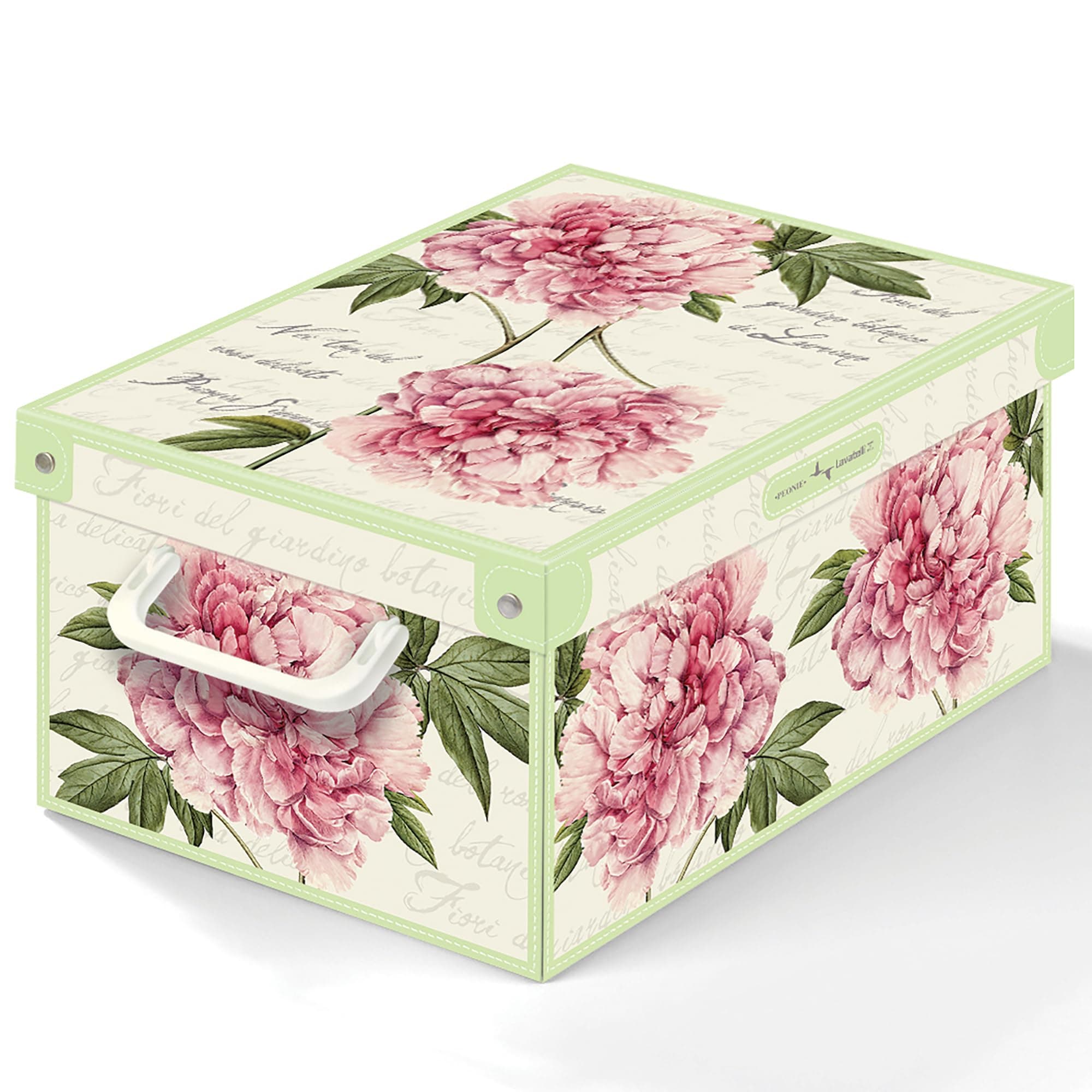 Collection Small Peonies, decorative storage box, cardboard storage boxes with lids , storage boxes with lids and Handles, clothes storage, toy box storage, storage baskets, teddy storage,