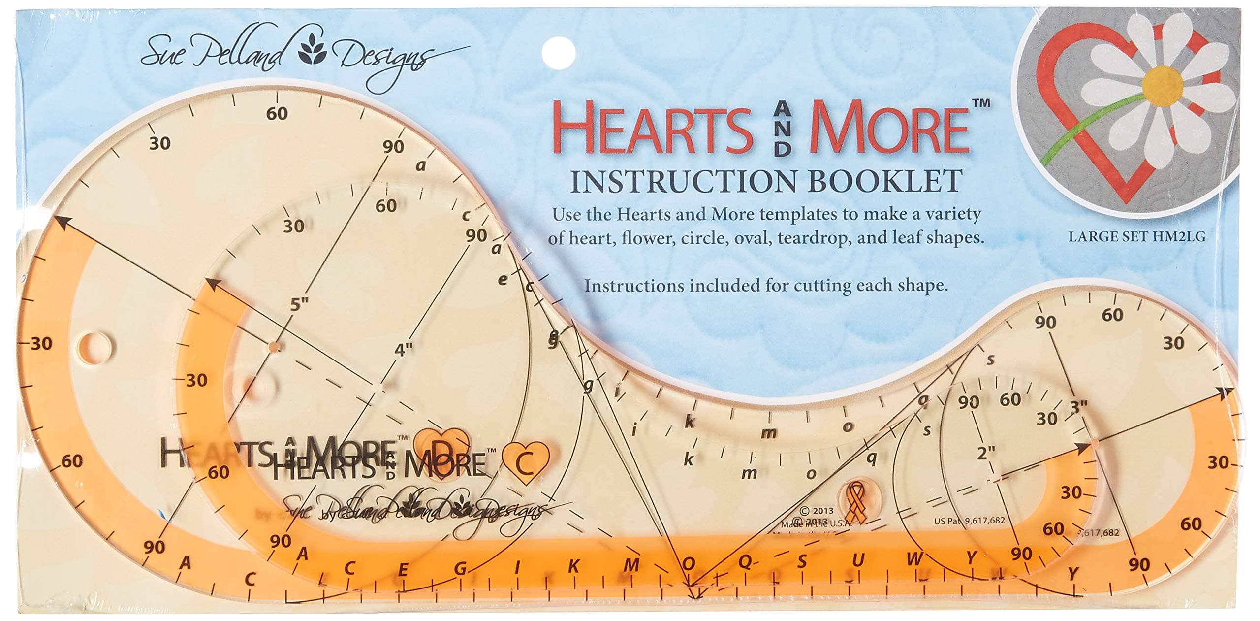 Sue Pelland Designs Hearts and More Template Set