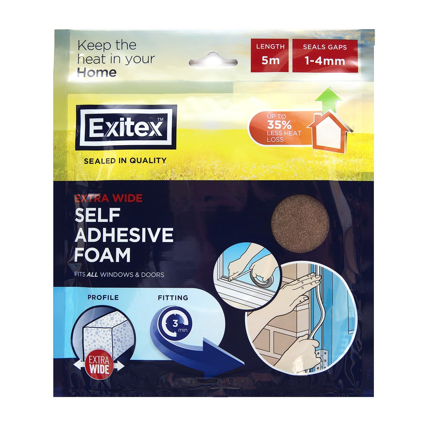 SELF ADHES Foam 5M Brown SAF/5BN