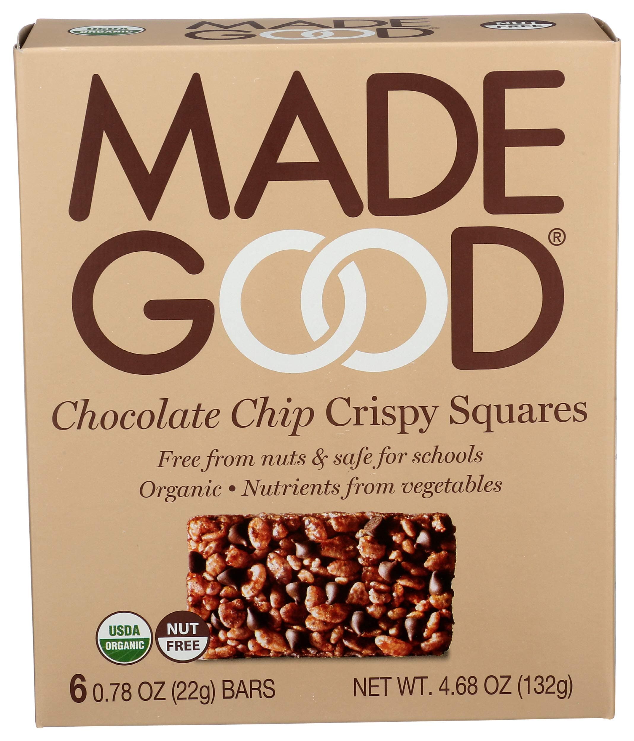 Crispy Squares, Chocolate Chip, 4.68 Ounce