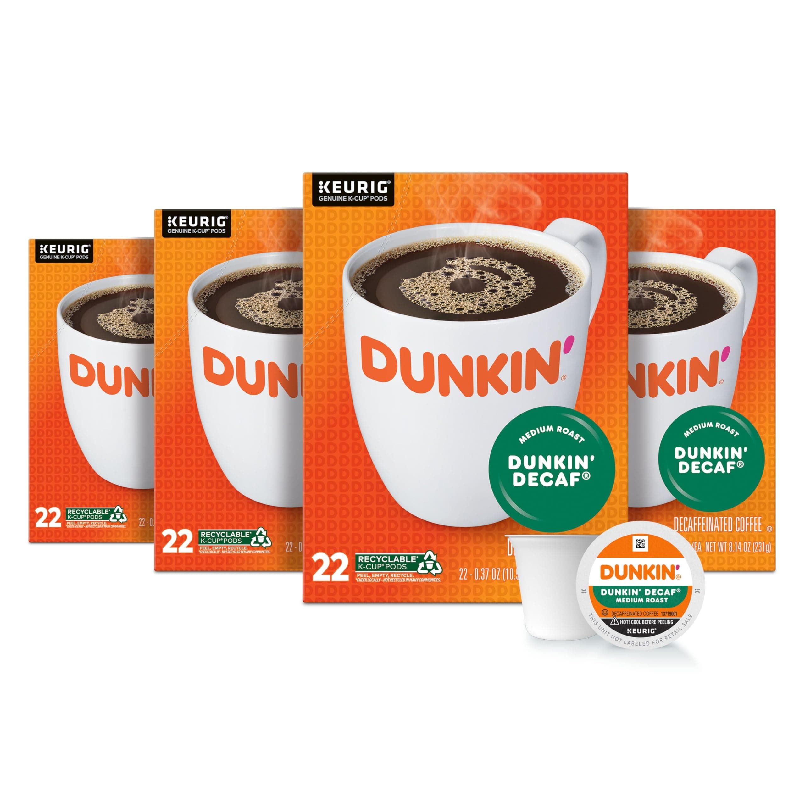 Decaf Medium Roast Coffee, 88 Keurig K-Cup Pods