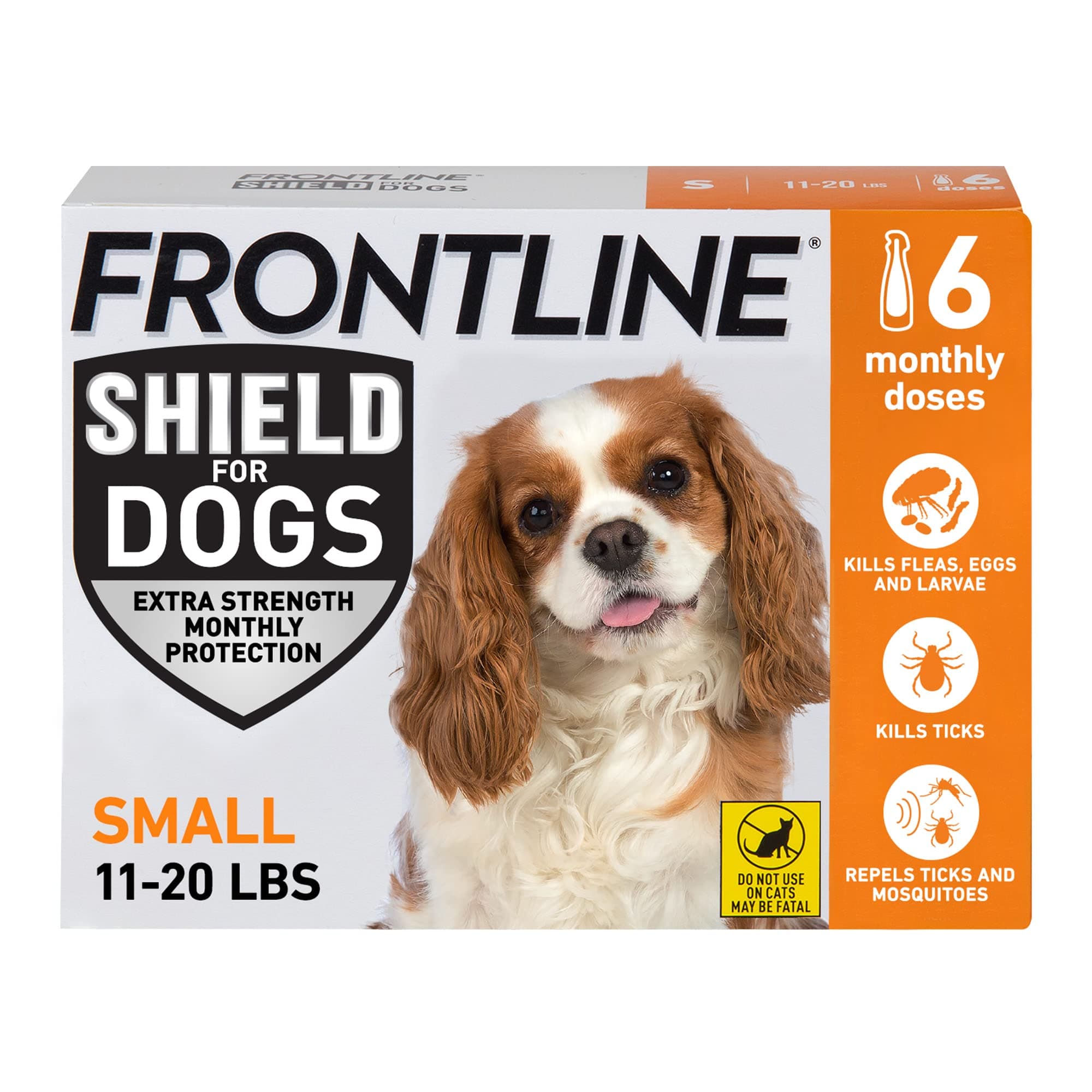 Shield Flea & Tick Treatment for Small Dogs 11-20 lbs. Count of 6