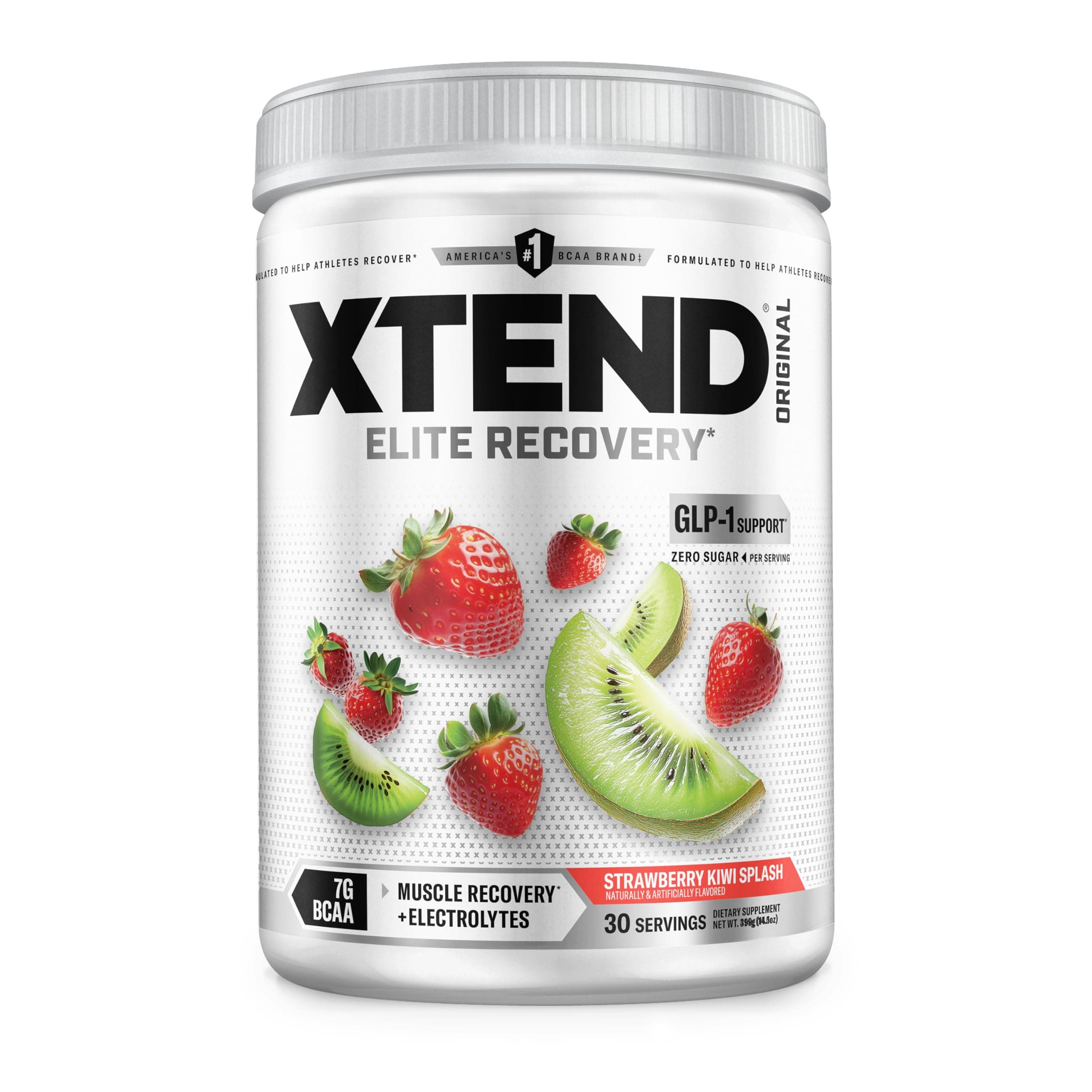 Original BCAA Powder Strawberry Kiwi Splash | ZERO CALORIE, ZERO CARB, ZERO SUGAR - Post Workout Muscle Recovery Drink with Amino Acids - 7g BCAAs for Men & Women | 30 Servings